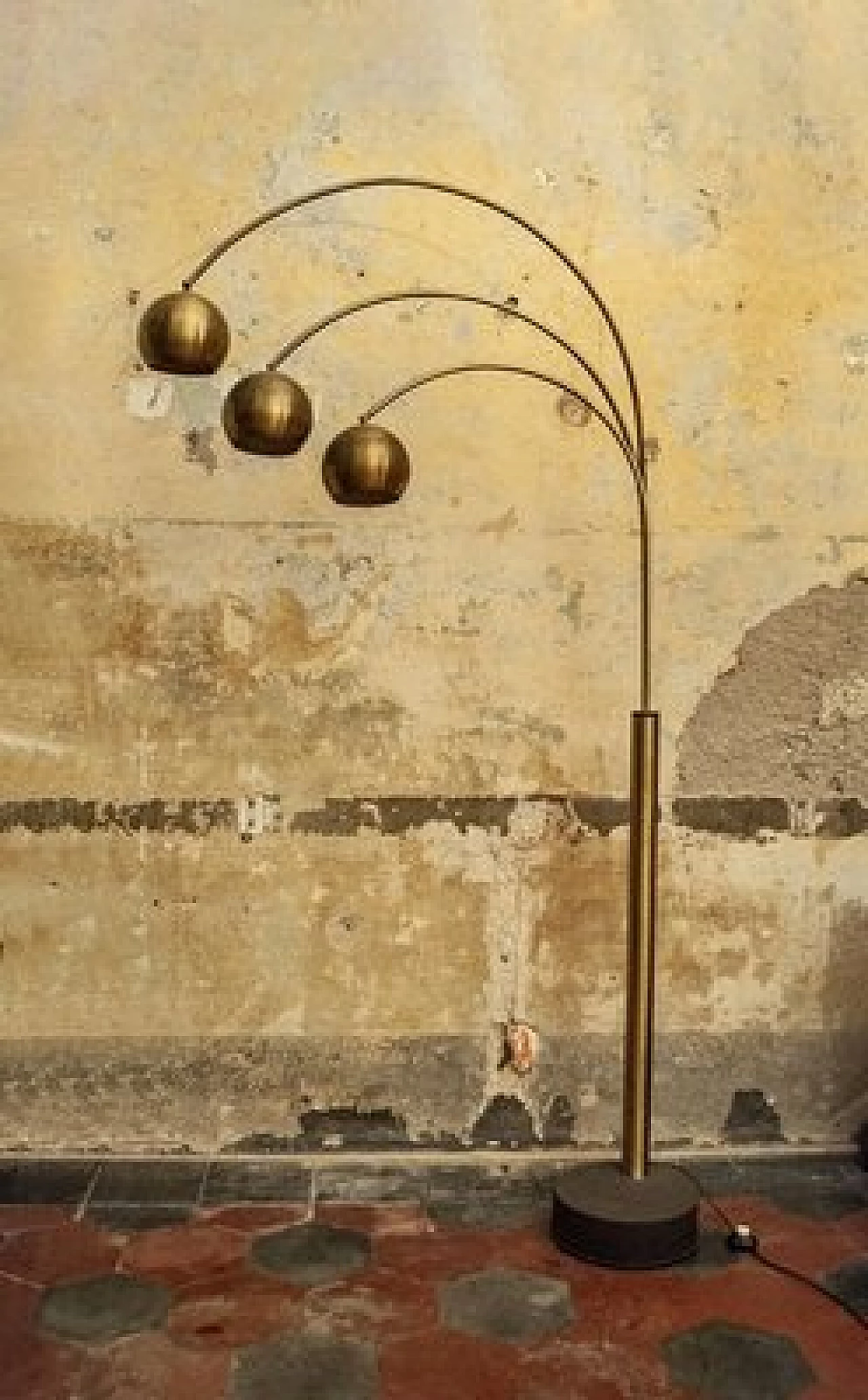 Brass floor lamp from Reggiani, 1970s 1