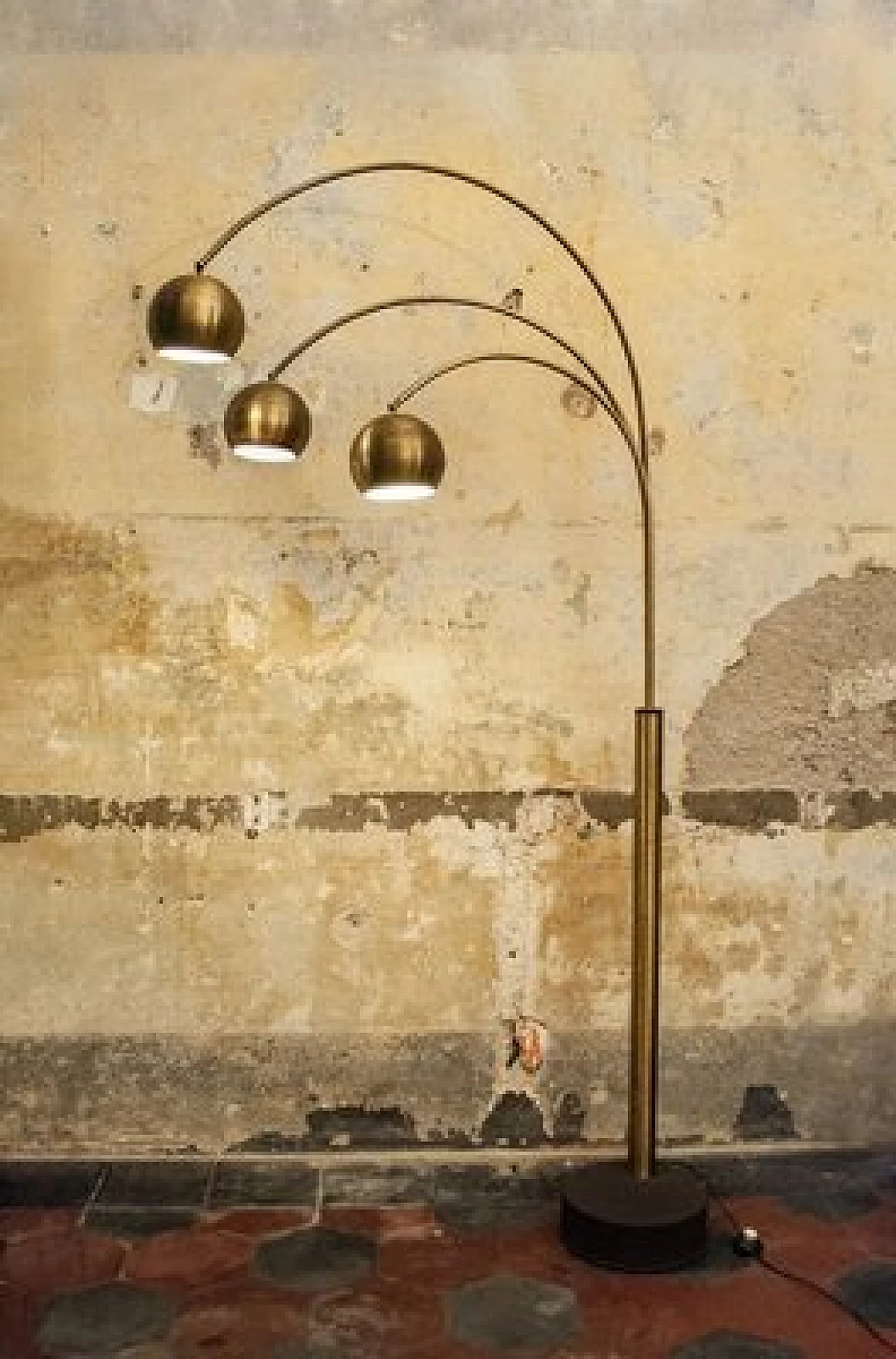 Brass floor lamp from Reggiani, 1970s 2