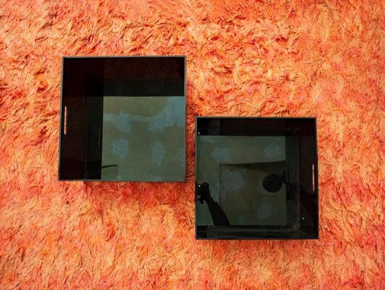 4 acrylic glass containers and baskets, 1970s 6