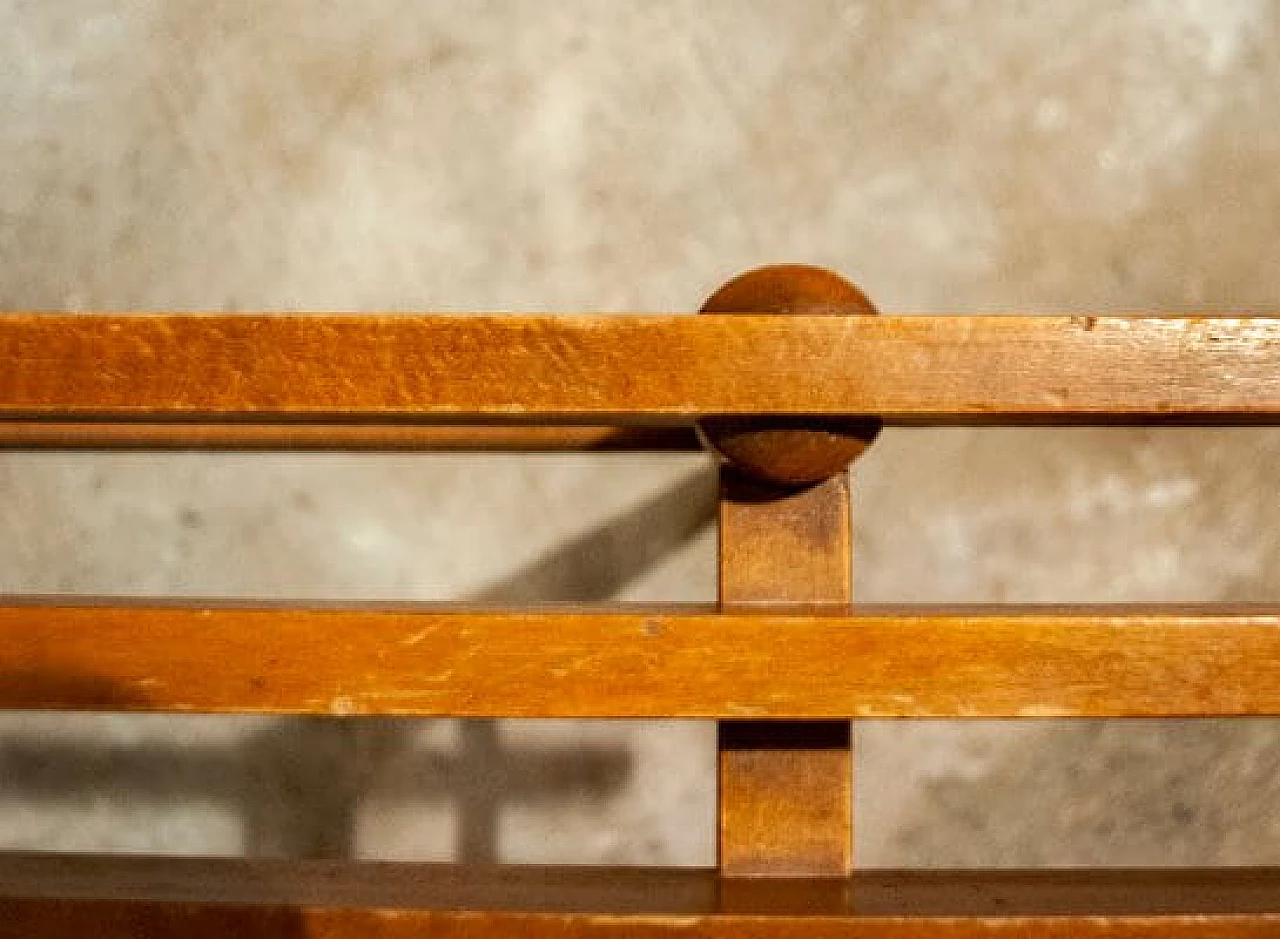 Panca in legno di noce, anni '50 6