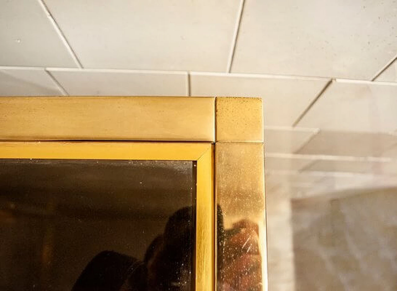 Brass & glass cabinet, 1970s 4