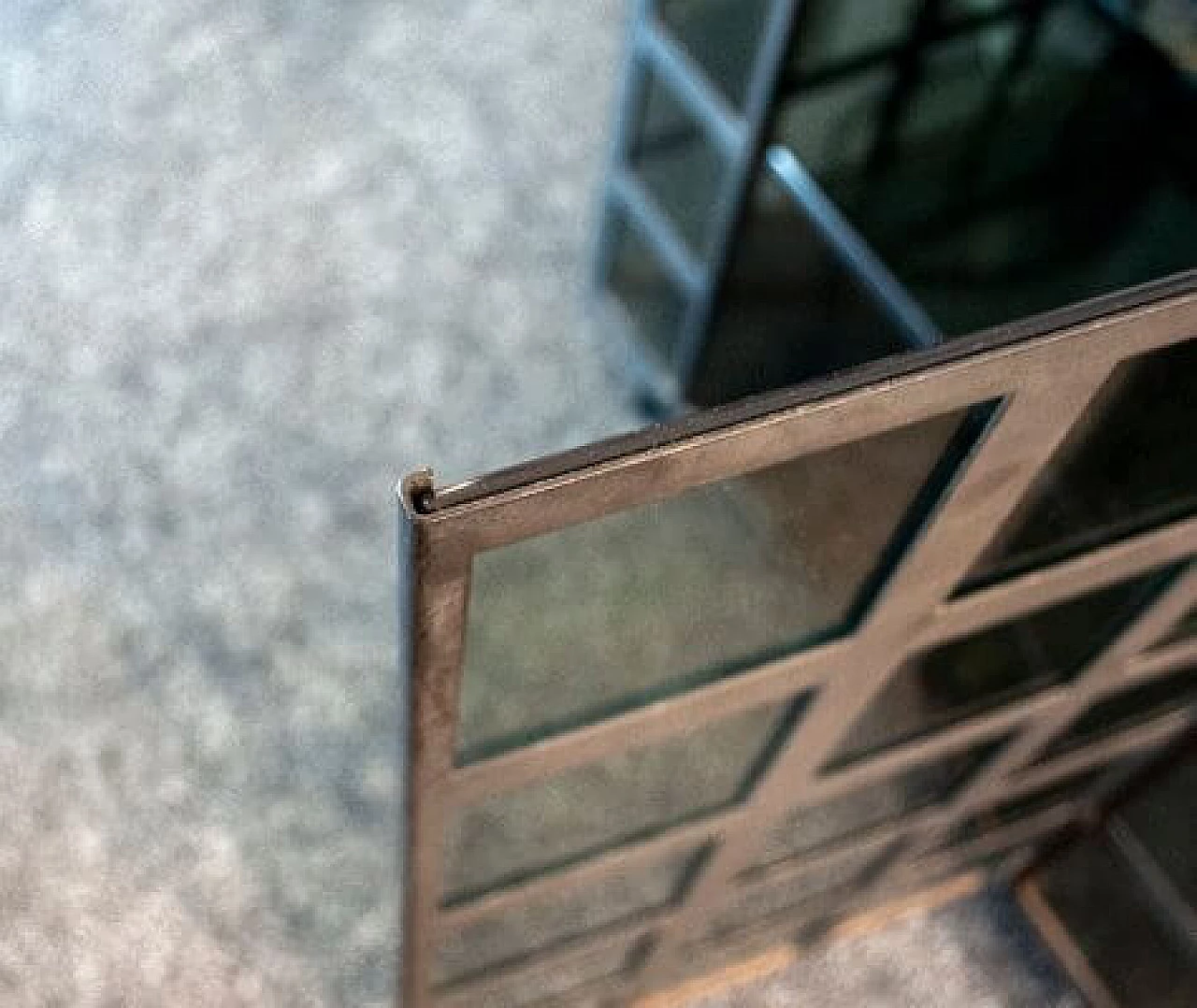 Carrello bar in ferro e vetro di Anna Anselmi per Bieffeplast, anni '80 4