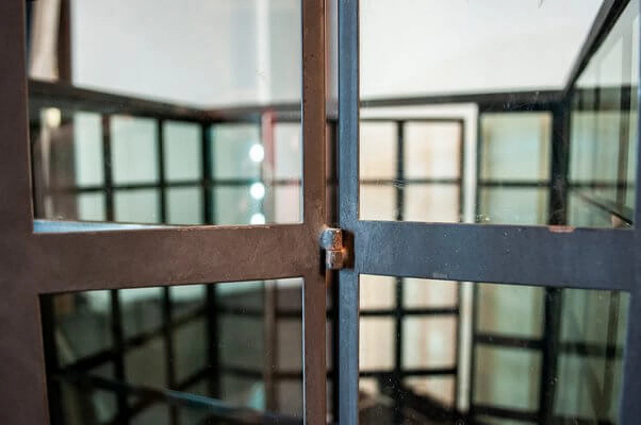 Carrello bar in ferro e vetro di Anna Anselmi per Bieffeplast, anni '80 5