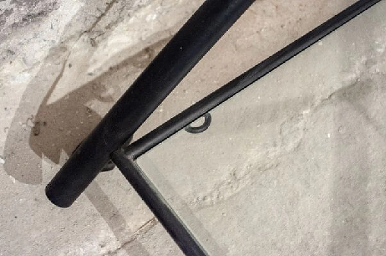 Carrello bar in ferro e vetro, anni '80 6