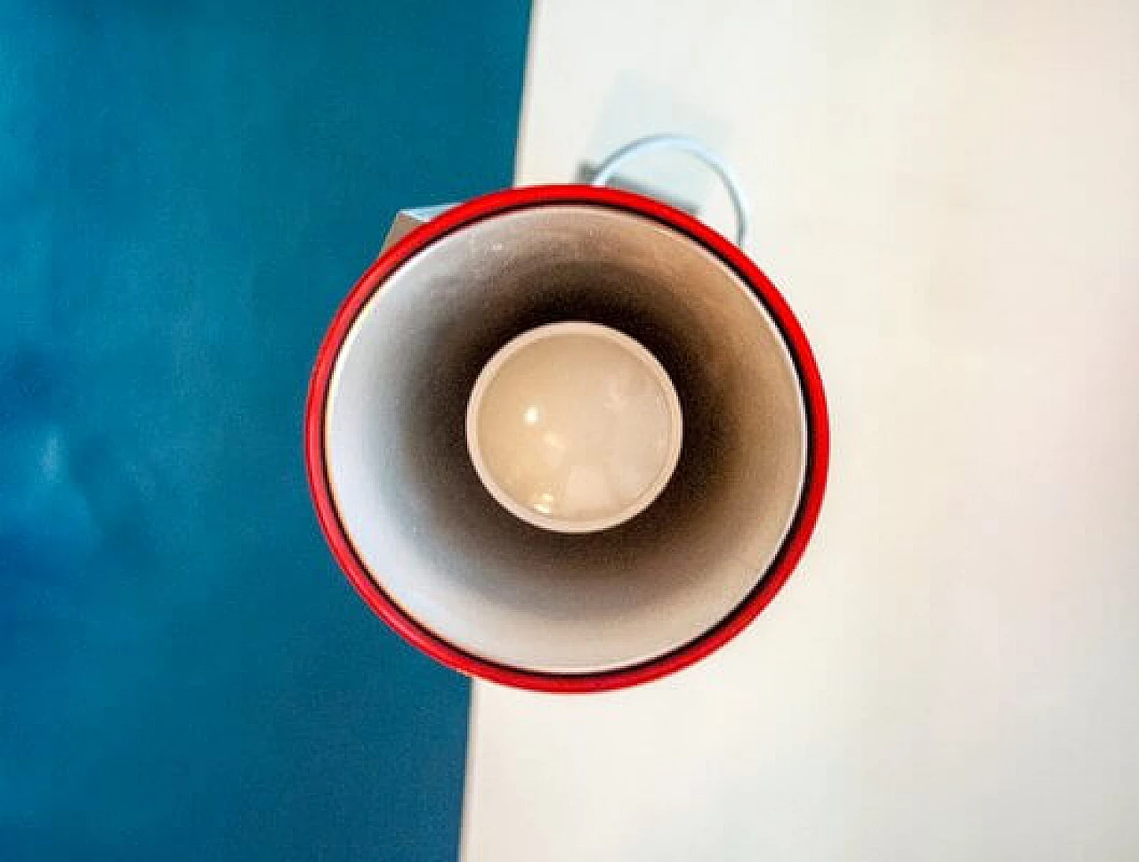 Orange metal ceiling lamp, 1980s 5