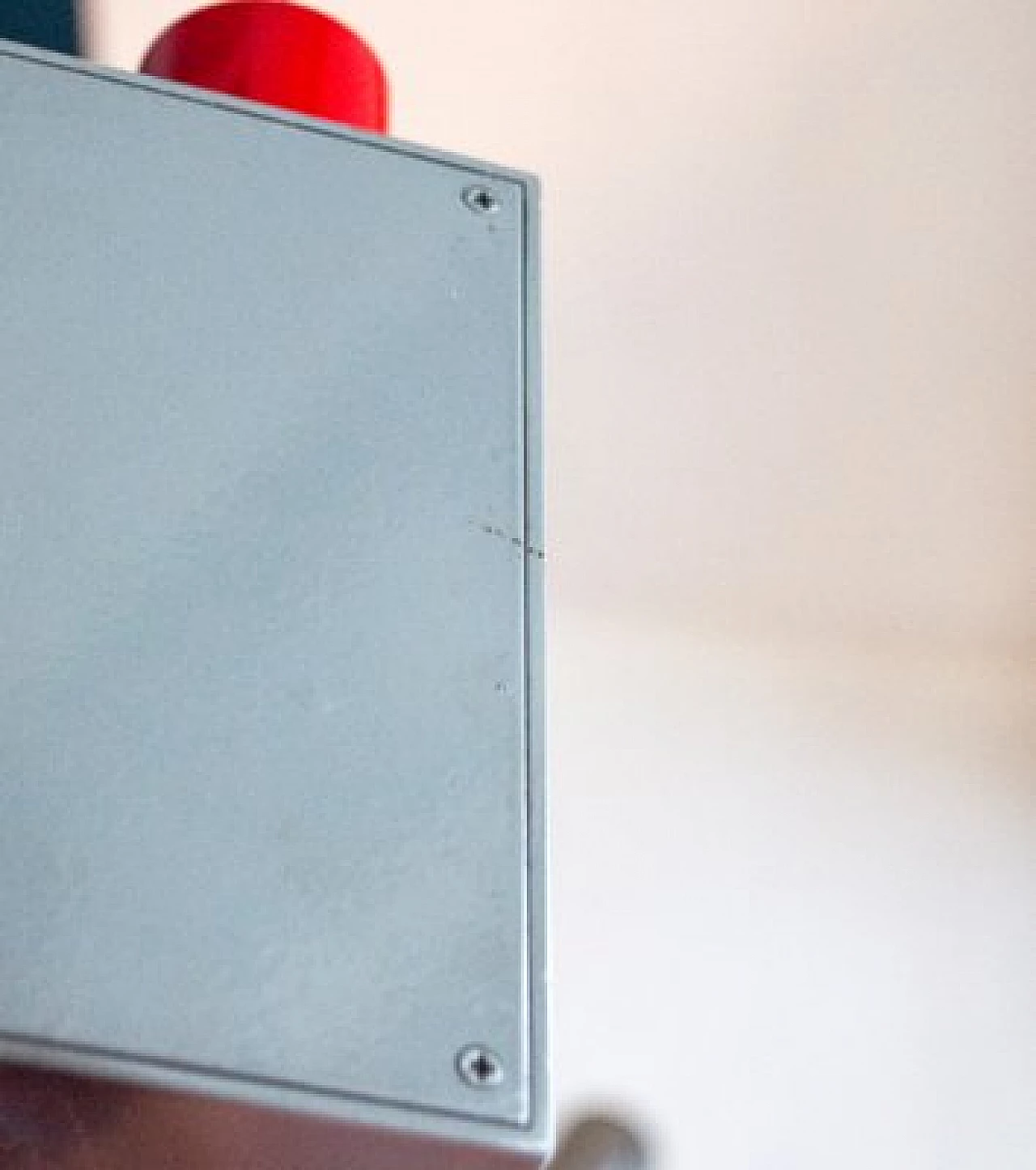 Orange metal ceiling lamp, 1980s 6