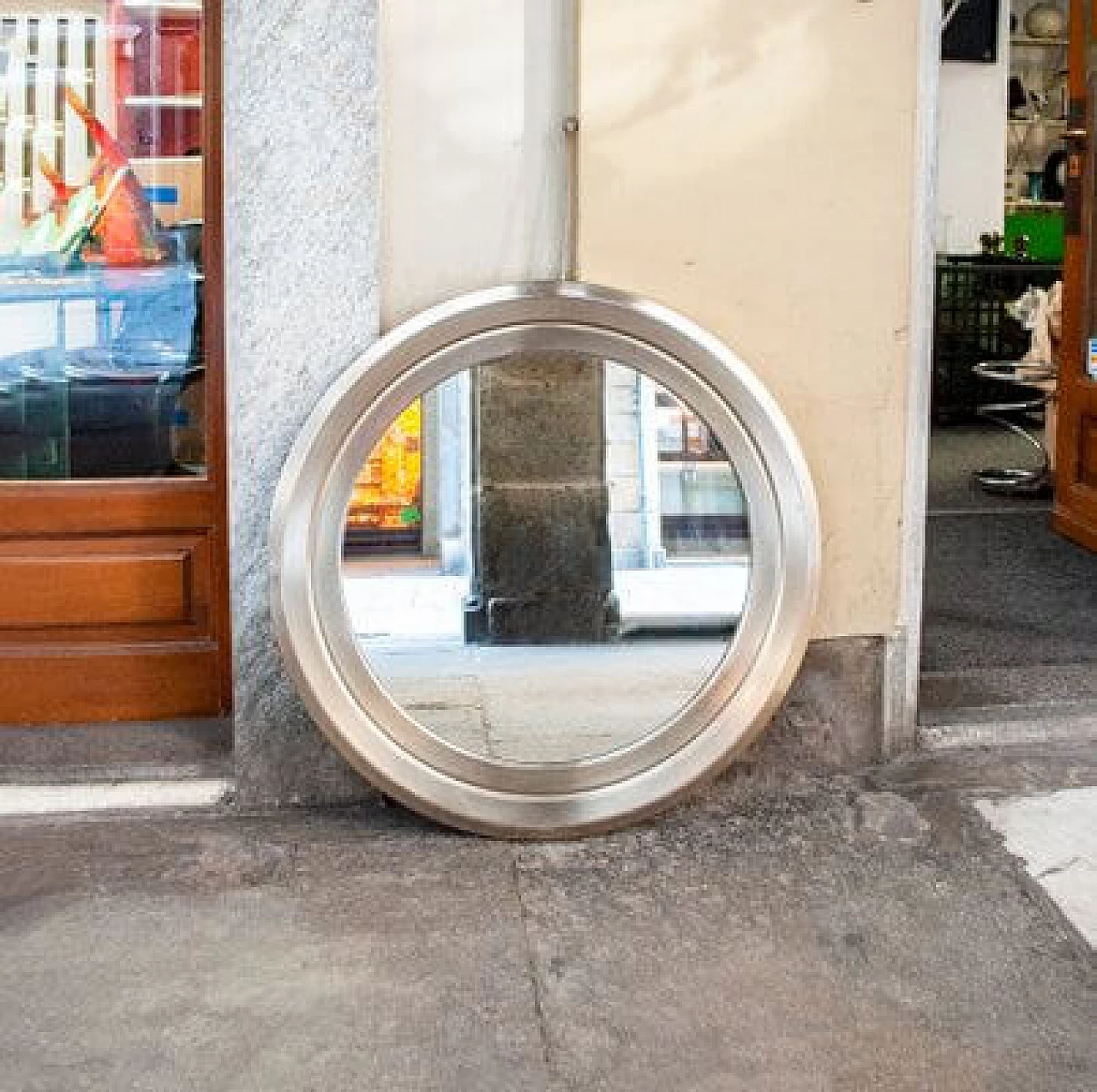Mirror with steel frame, 1960s 1
