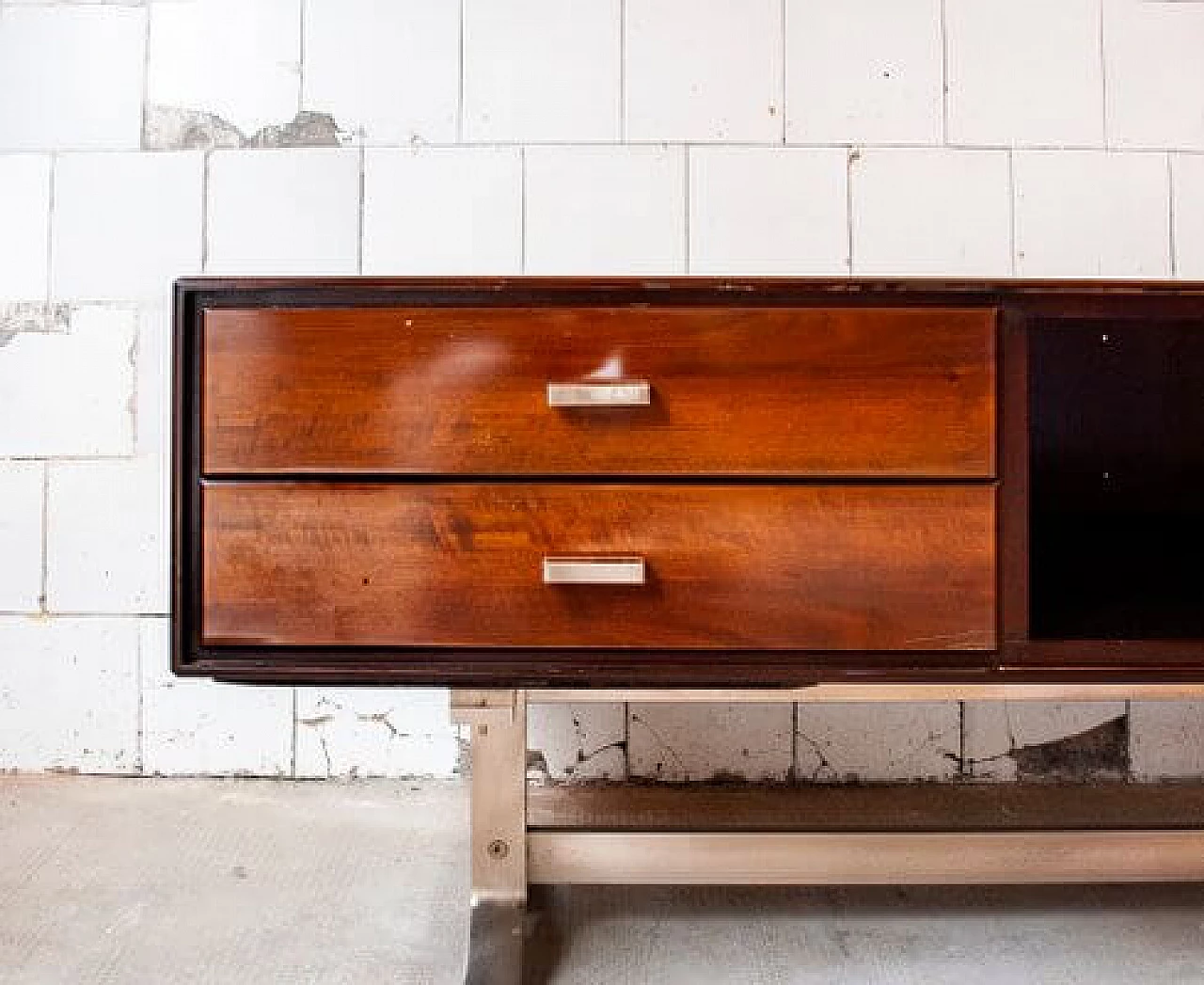 Sideboard in teak and steel by Gianni Moscatelli for Formanova, 1970s 3