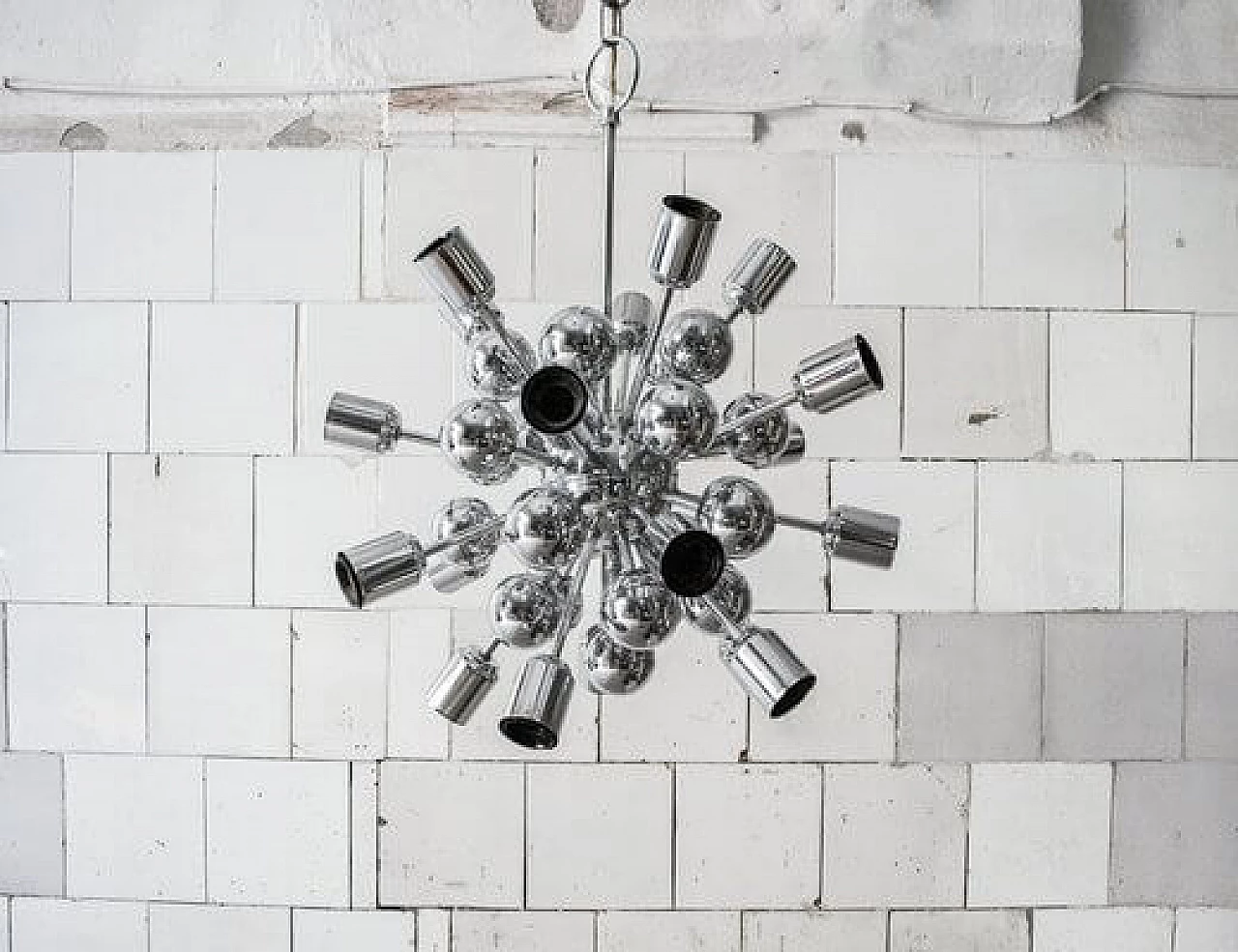 Ceiling Lamp in metal and plastic, 1970s 2