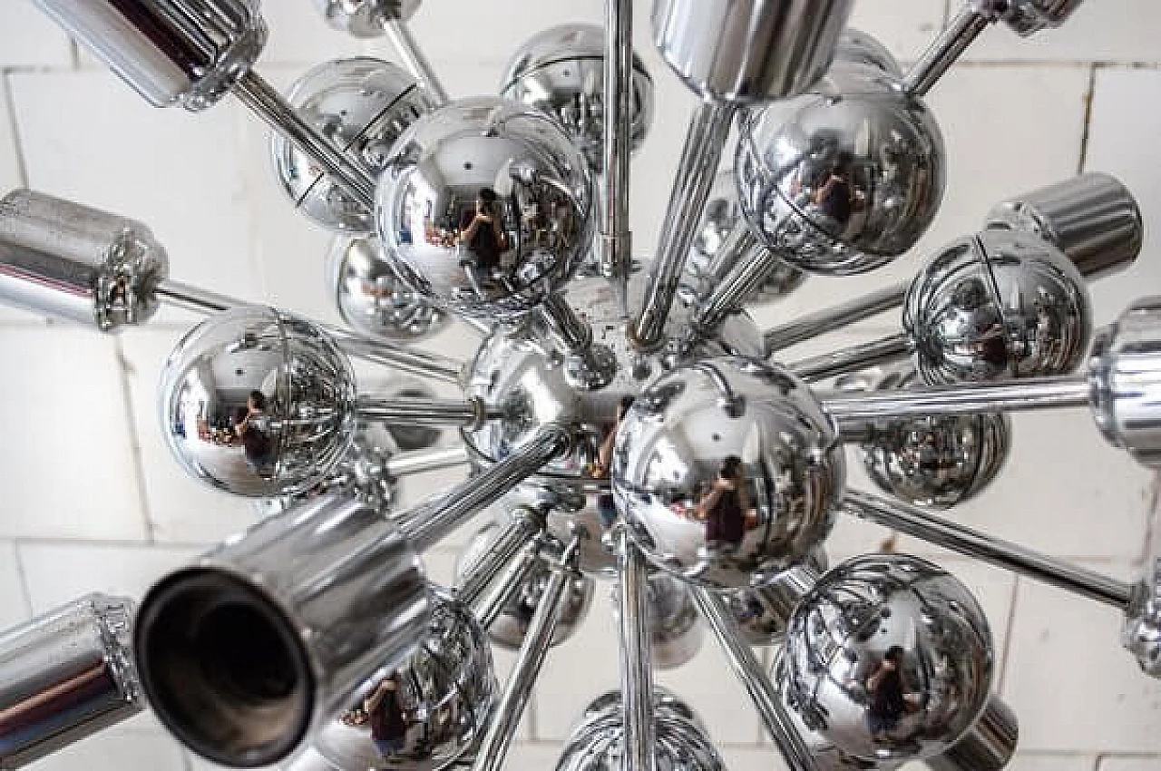 Ceiling Lamp in metal and plastic, 1970s 5