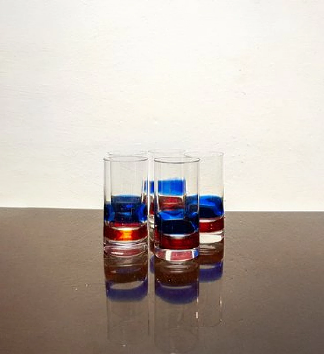 5 Bicchieri in vetro di Murano di Fulvio Bianconi per Venini, anni '50 2