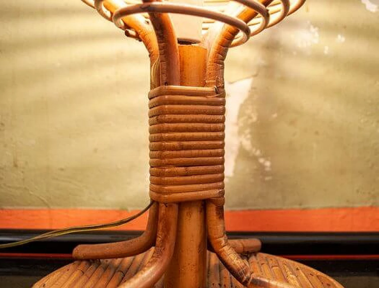 Rattan table lamp, 1960s 4