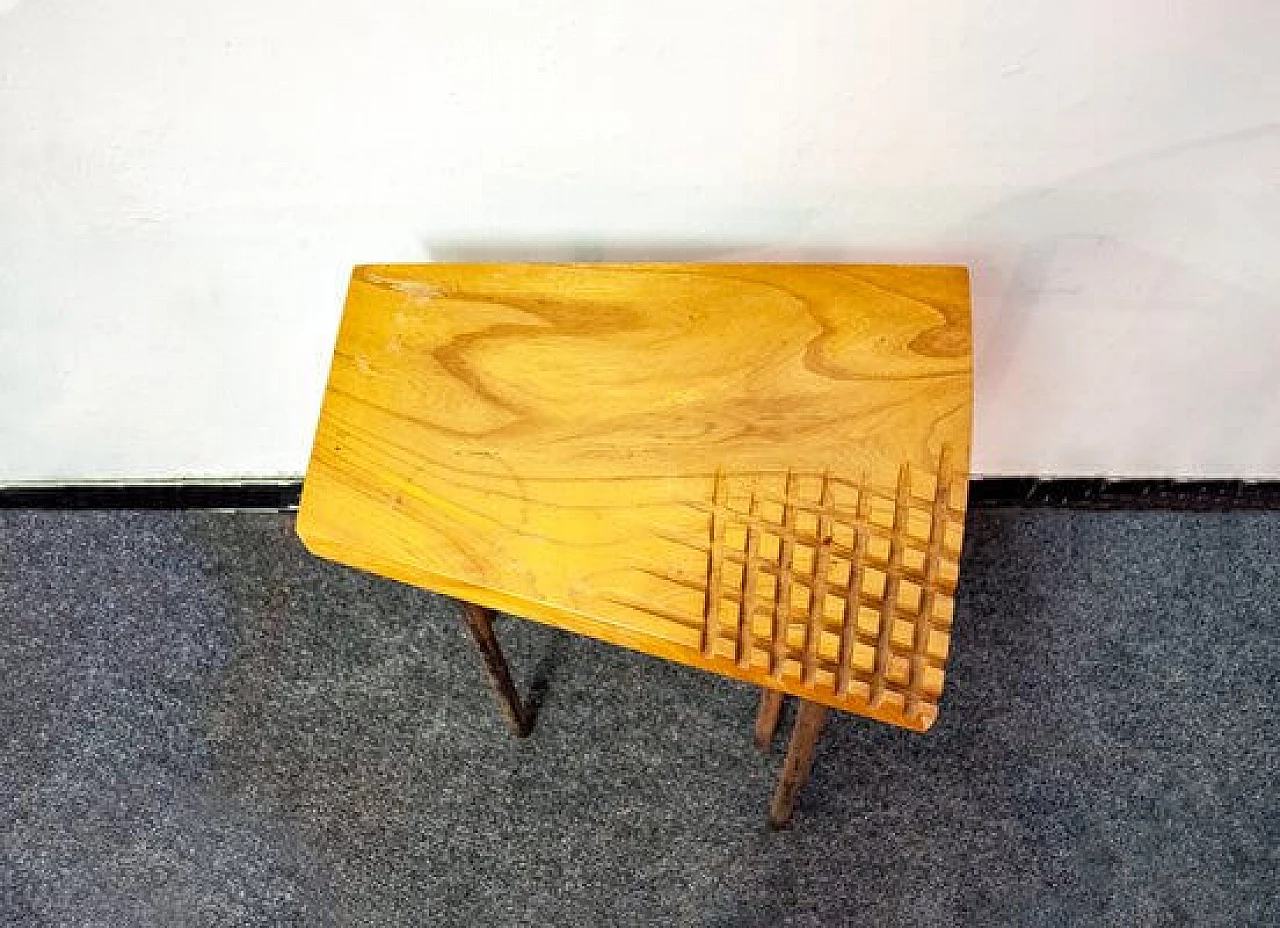 Wooden coffee table by Toni Cordero, 1980s 3