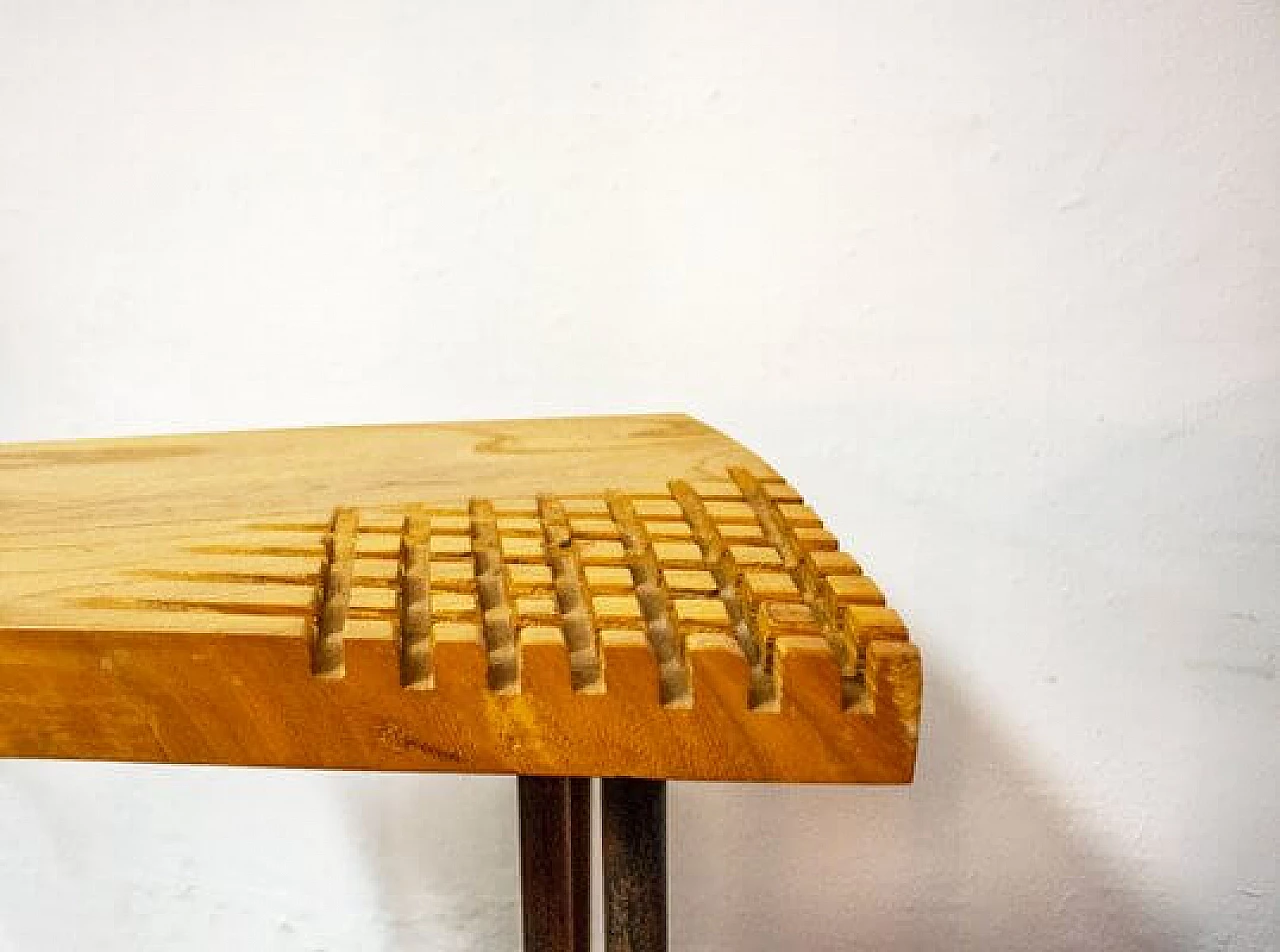 Wooden coffee table by Toni Cordero, 1980s 5