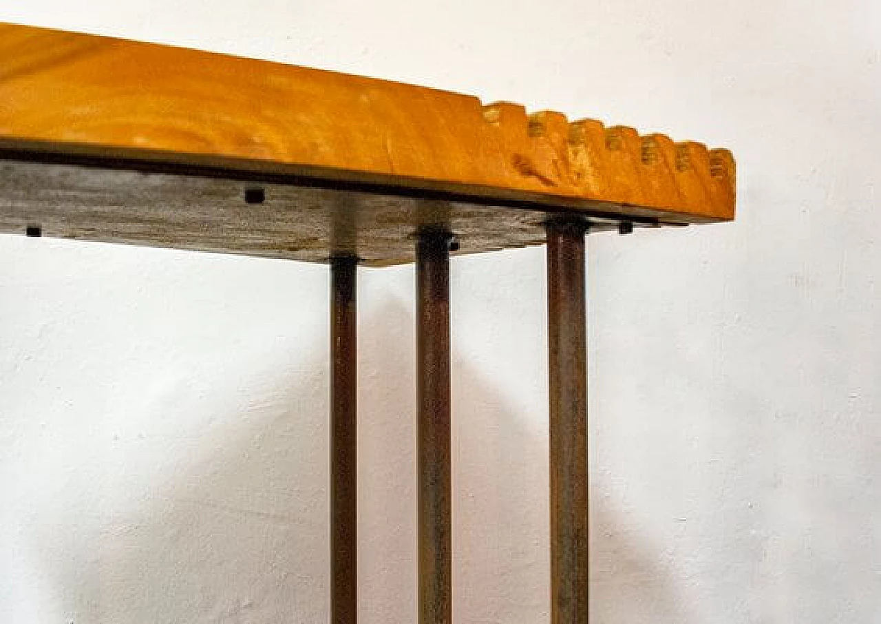 Wooden coffee table by Toni Cordero, 1980s 7