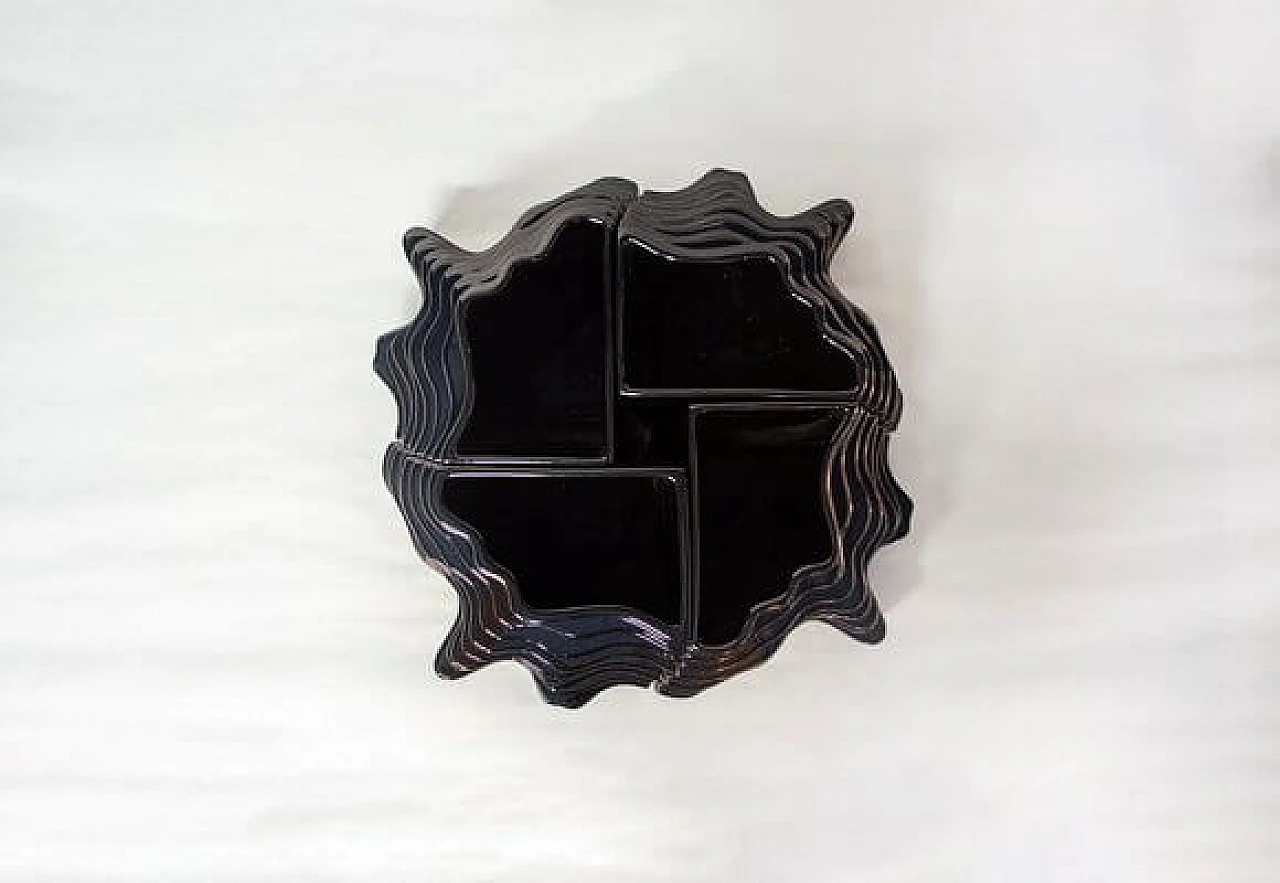 Vasi modulari in ceramica nera di Sergio Asti per Gabbianelli, 1968 4