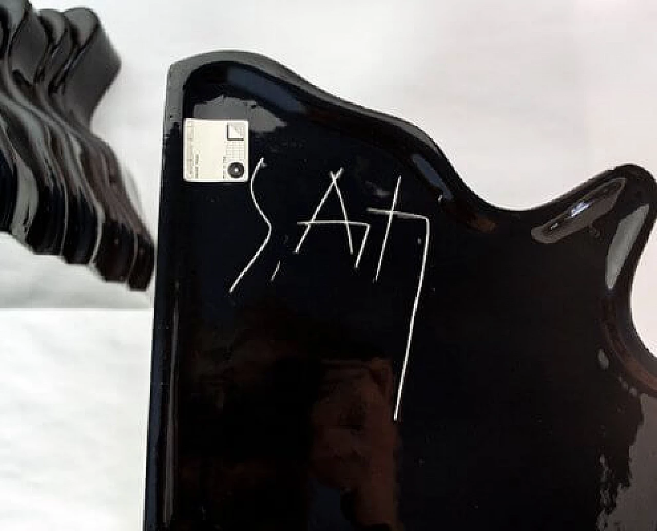 Modular black ceramic vases by Sergio Asti for Gabbianelli, 1968 7