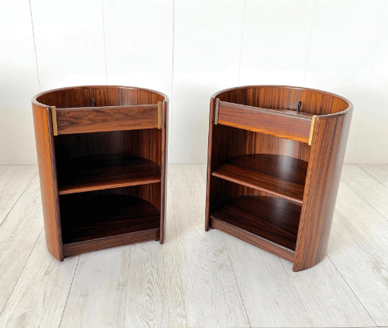 Pair of Artona bedside tables by Afra and Tobia Scarpa for Maxalto, 1970s 2