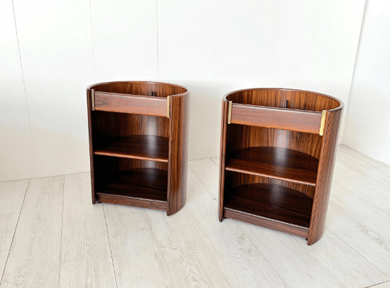 Pair of Artona bedside tables by Afra and Tobia Scarpa for Maxalto, 1970s 3