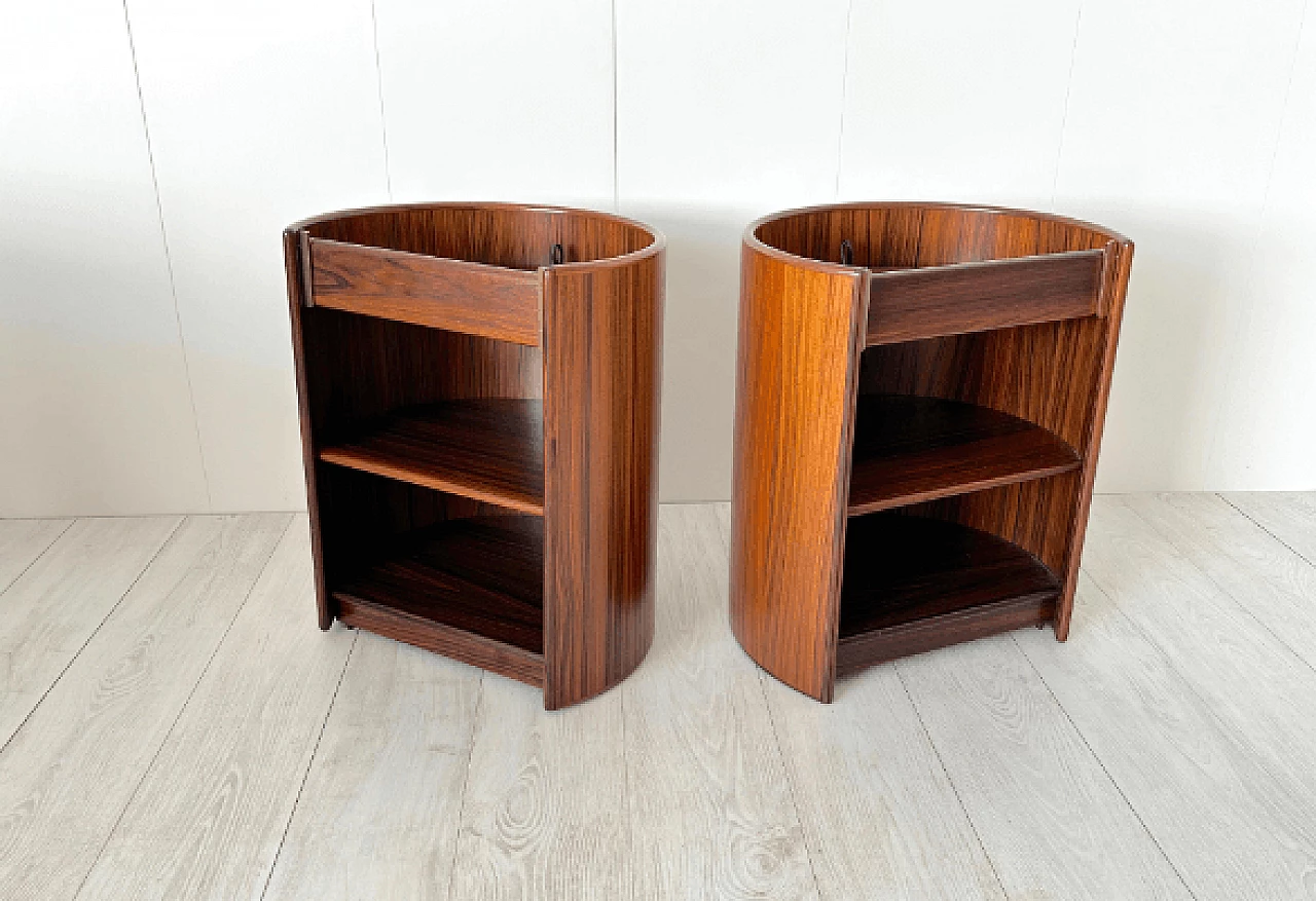 Pair of Artona bedside tables by Afra and Tobia Scarpa for Maxalto, 1970s 5