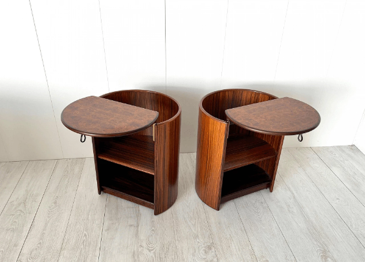 Pair of Artona bedside tables by Afra and Tobia Scarpa for Maxalto, 1970s 7
