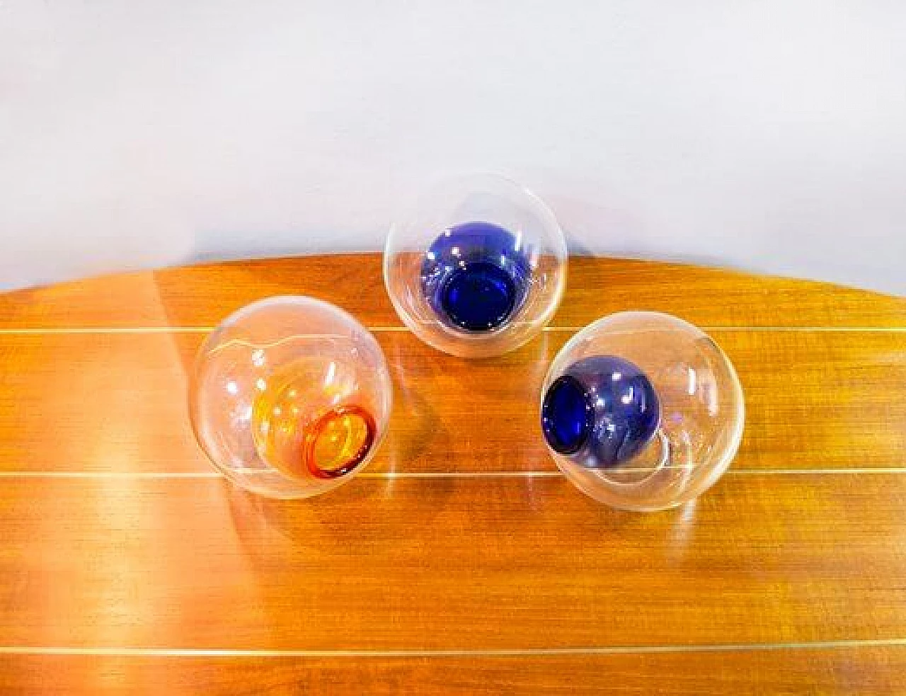 3 Vasi in vetro di Murano di Enrico Capuzzo per Vistosi, anni '60 1