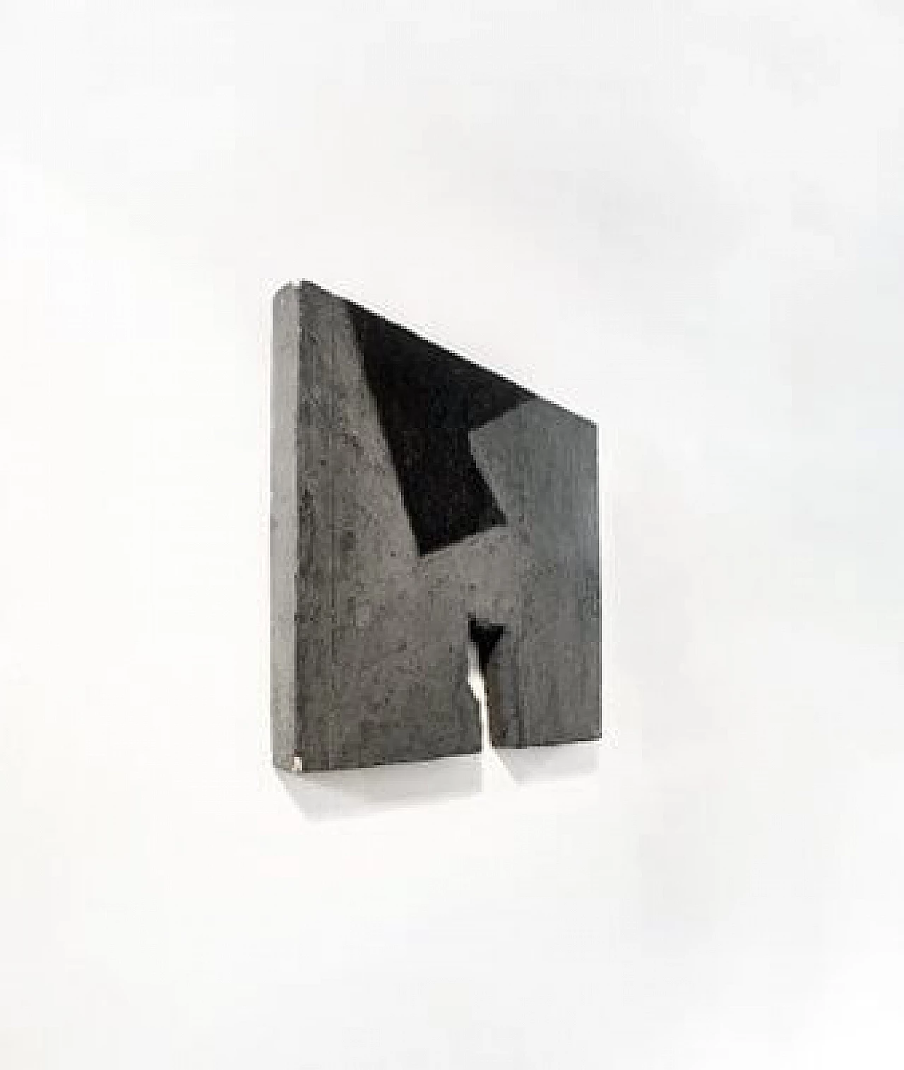 Marcello Jori, painting, grey and black polychrome on wood , 1986 2