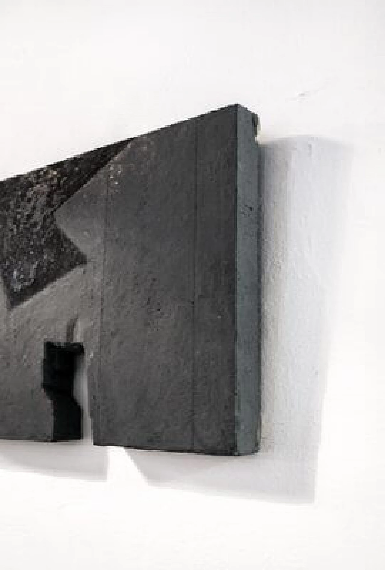 Marcello Jori, painting, grey and black polychrome on wood , 1986 3