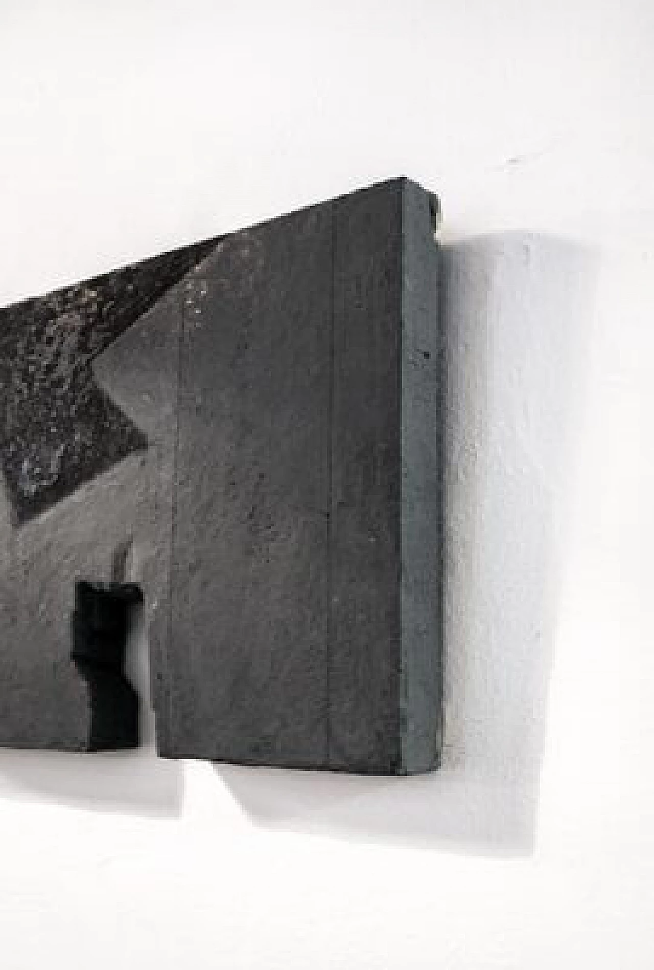 Marcello Jori, Dipinto, policromo grigio e nero su legno, 1986 3