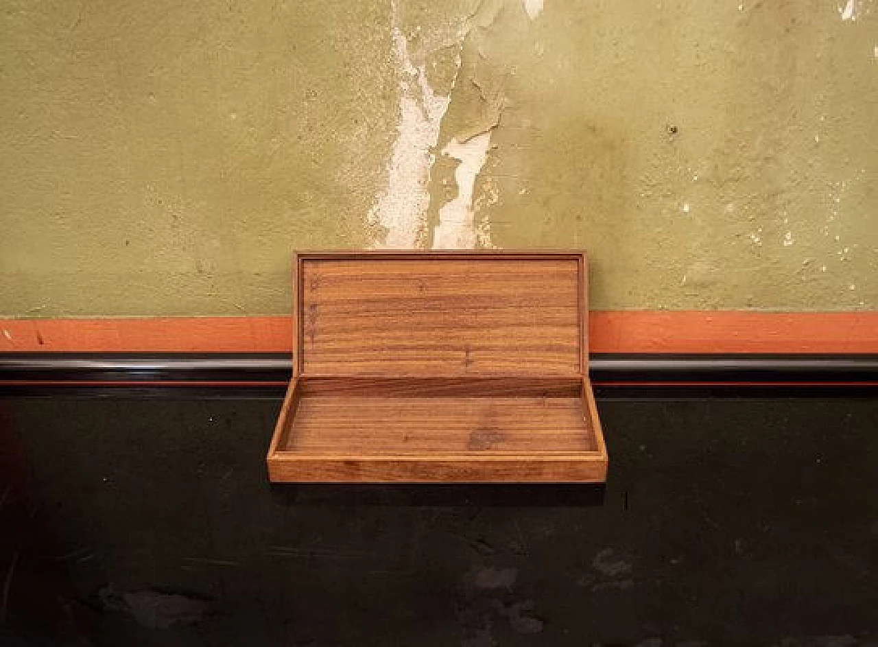 Scatola in legno con decorazione in argento di Ottaviani, anni '60 5