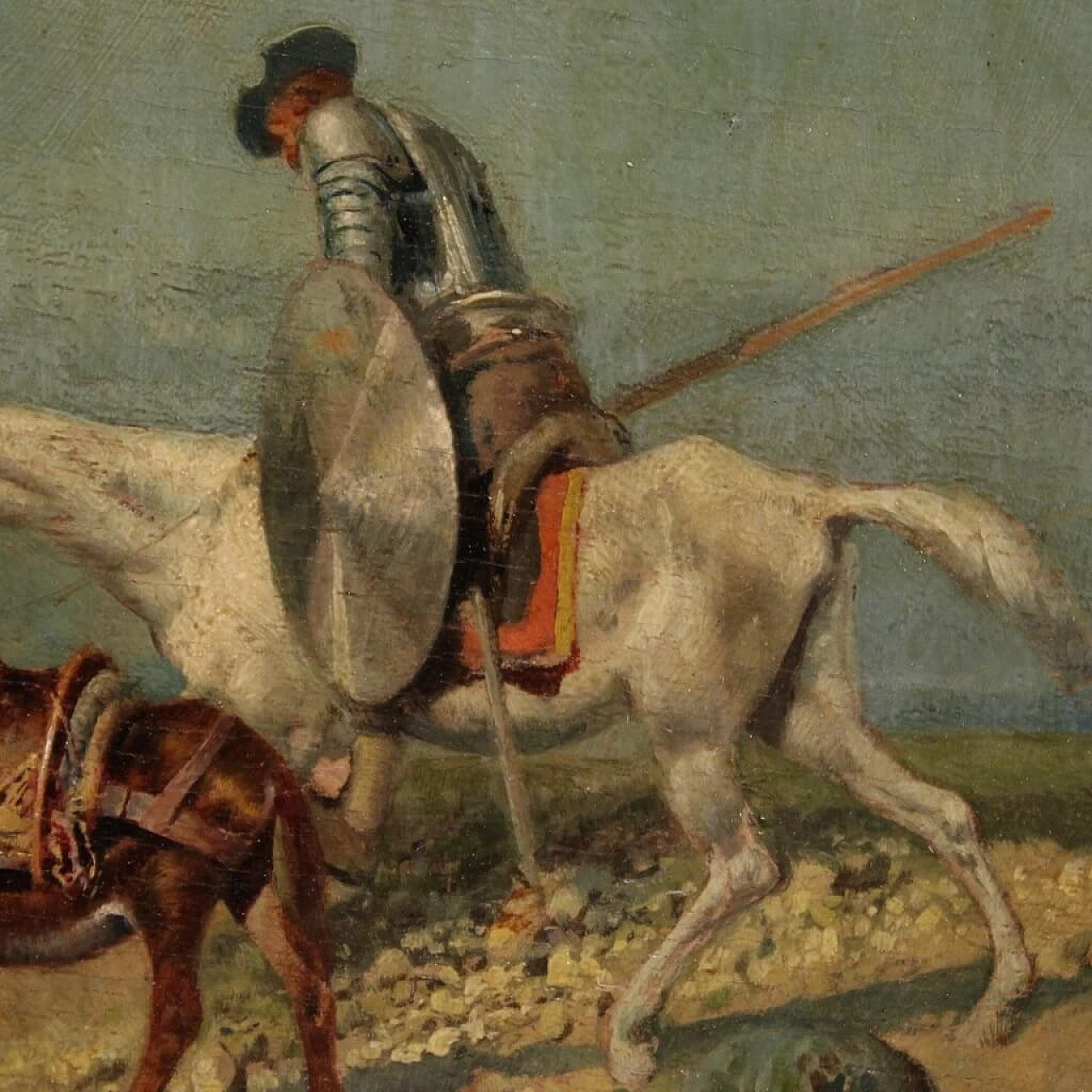 Don Quixote and Sancho Panza, oil on panel, 1940s 6