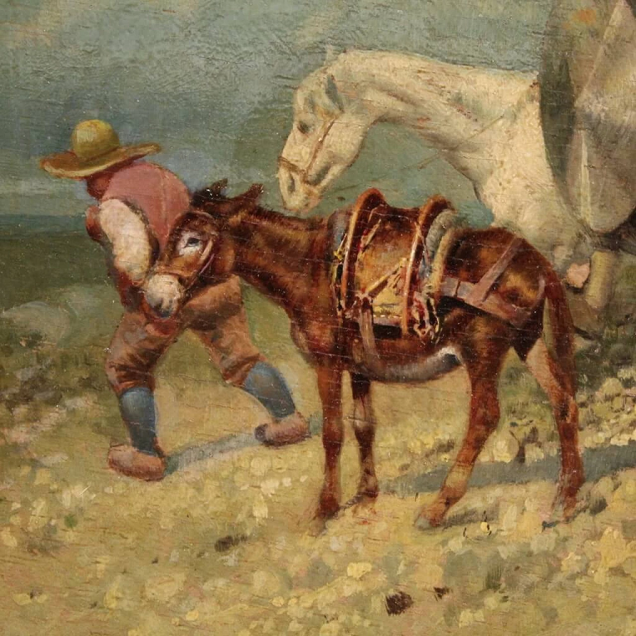 Don Quixote and Sancho Panza, oil on panel, 1940s 7