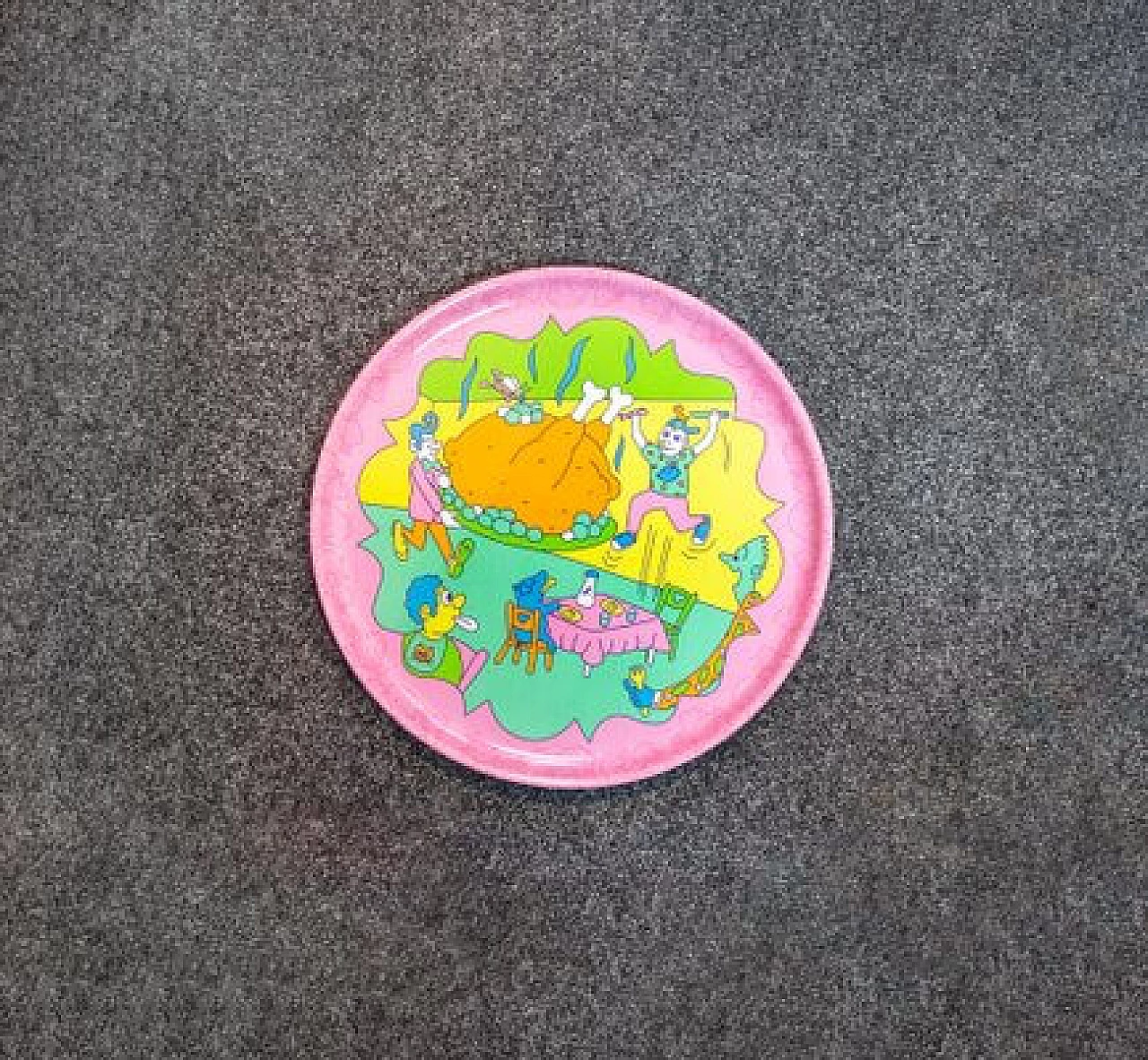 Coppia di Vassoi in melamina di Sergio Cascavilla per Alessi, 1997 1