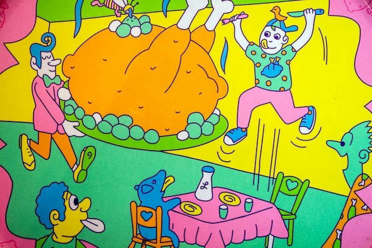 Coppia di Vassoi in melamina di Sergio Cascavilla per Alessi, 1997 2