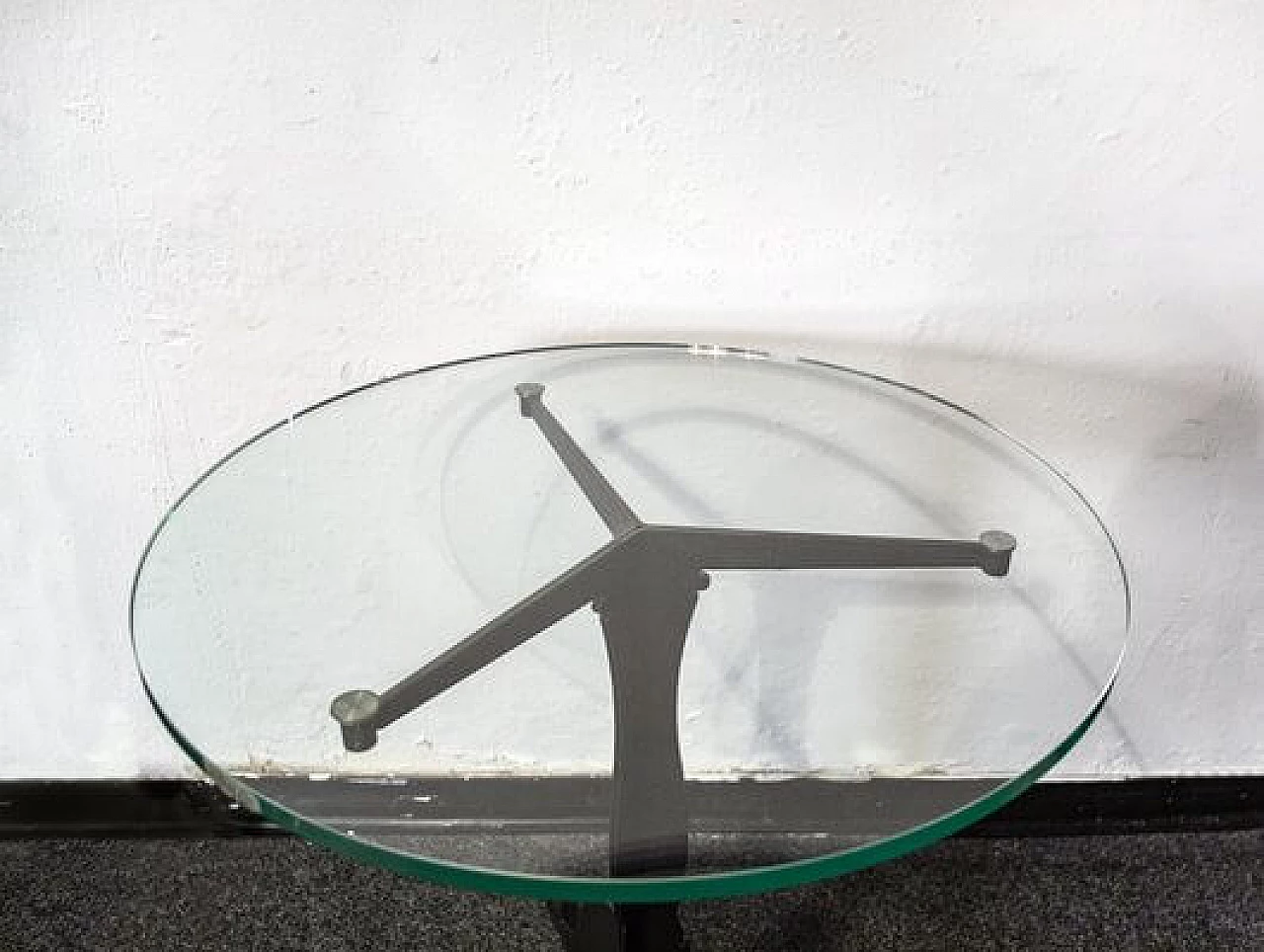 Iron & glass coffee table, 1980s 2