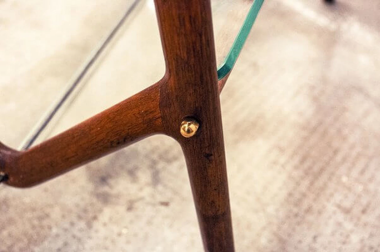 Magazine rack in wood & glass by Ico Parisi, 1950s 6