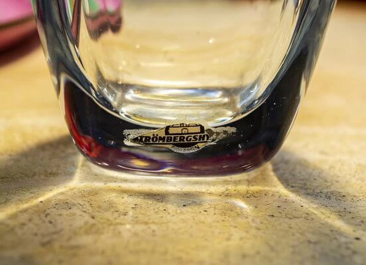 Pair of glass vases by Asta Strömberg for Strömbergshytt, 1960s 6