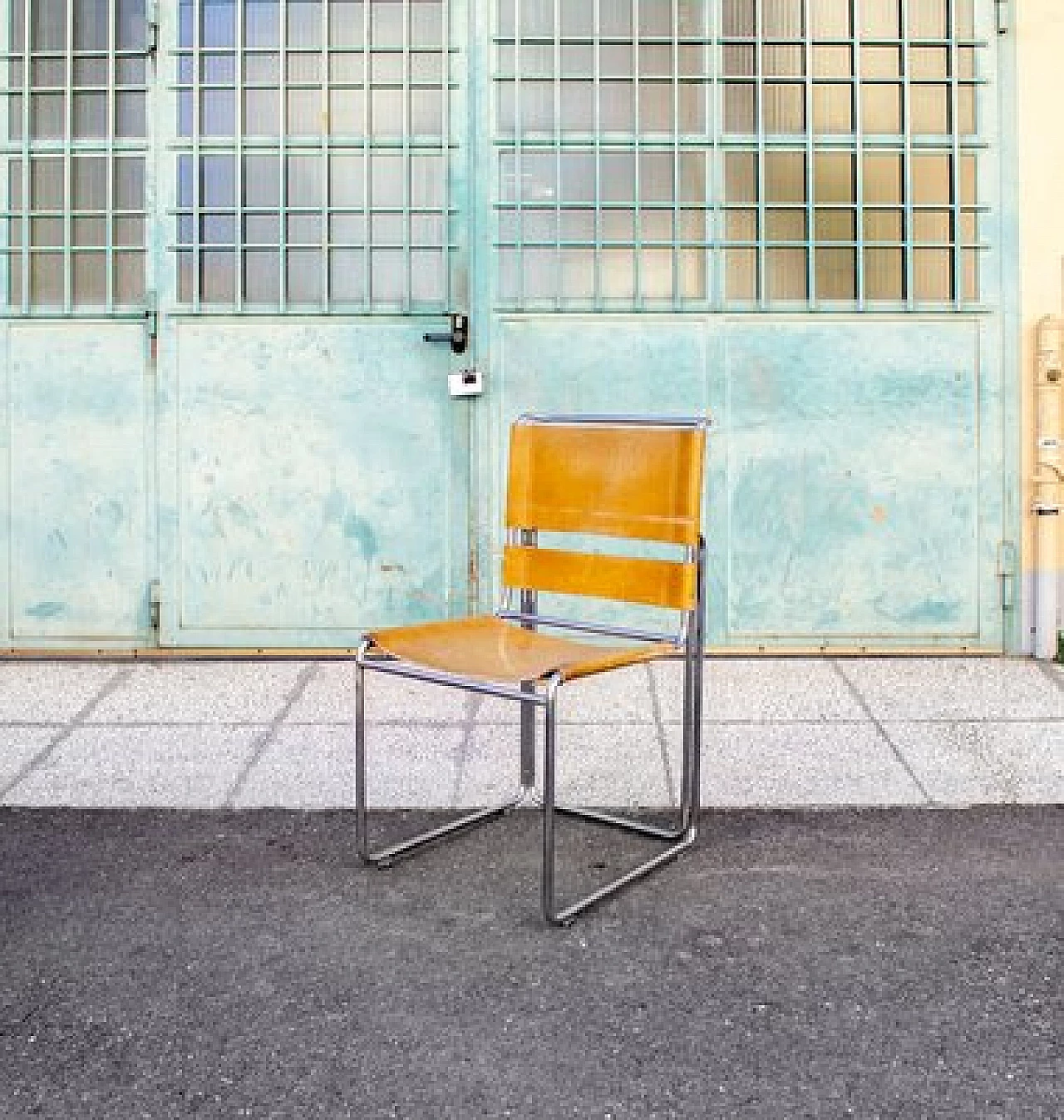 4 chrome-plated metal and leather chairs by Gastone Rinaldi for Rima, 1970s 2