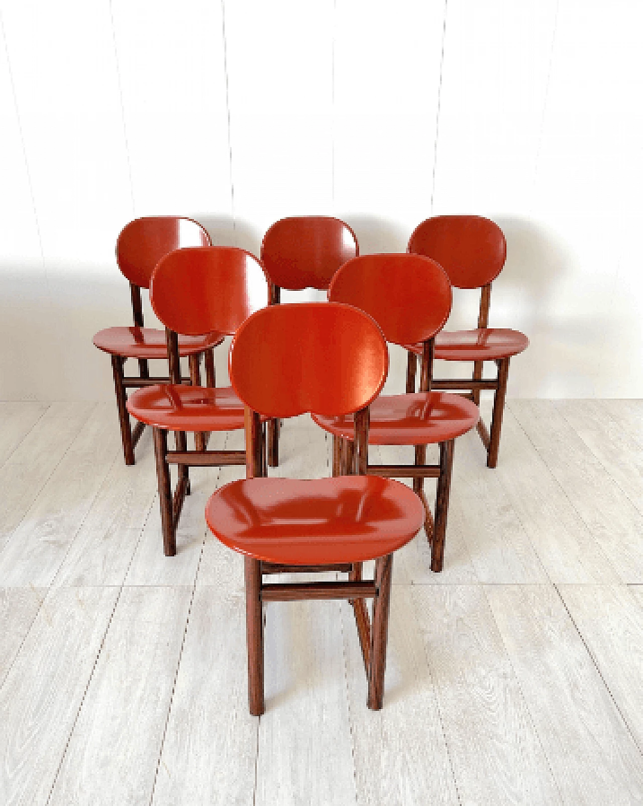 6 New Harmony chairs by Afra and Tobia Scarpa for Maxalto, 1970s 2