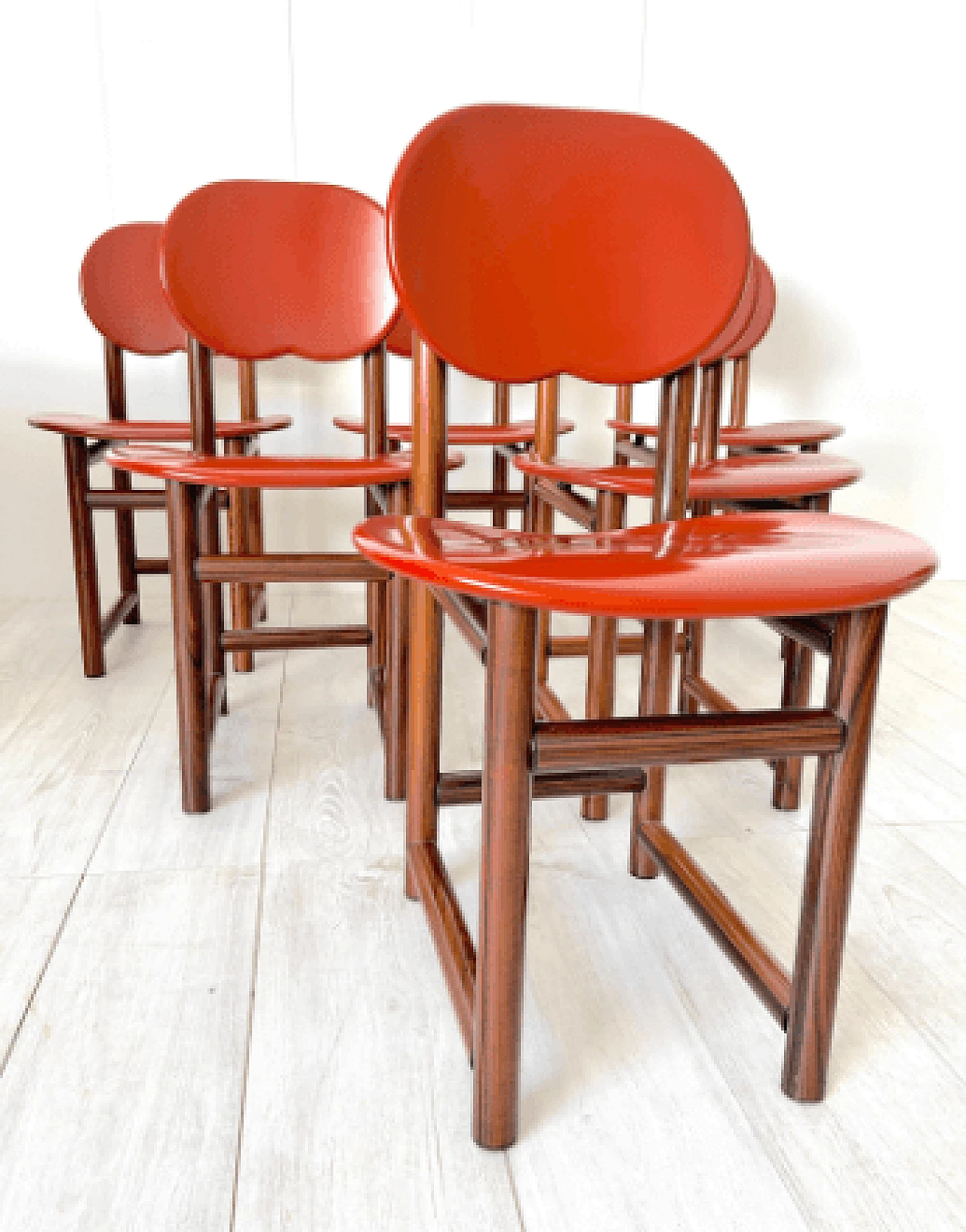 6 New Harmony chairs by Afra and Tobia Scarpa for Maxalto, 1970s 3