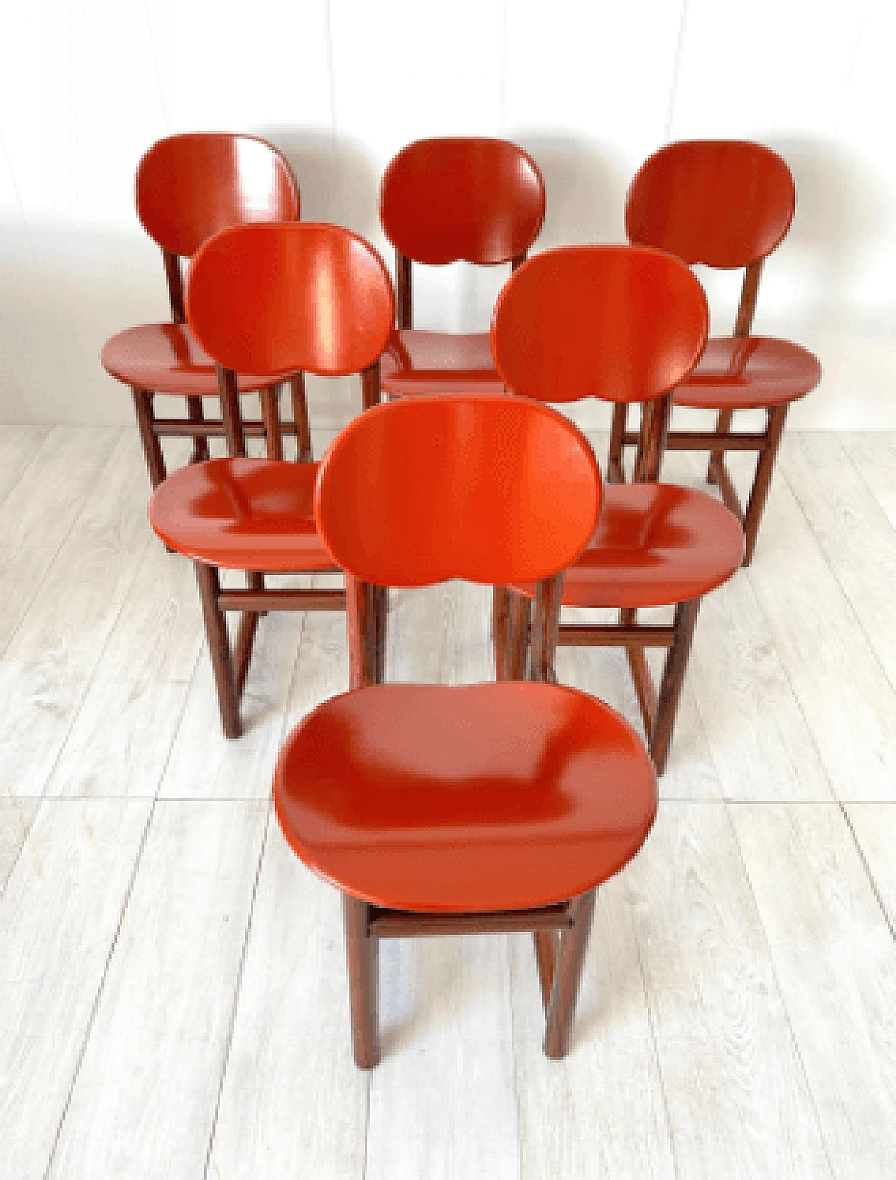 6 New Harmony chairs by Afra and Tobia Scarpa for Maxalto, 1970s 5
