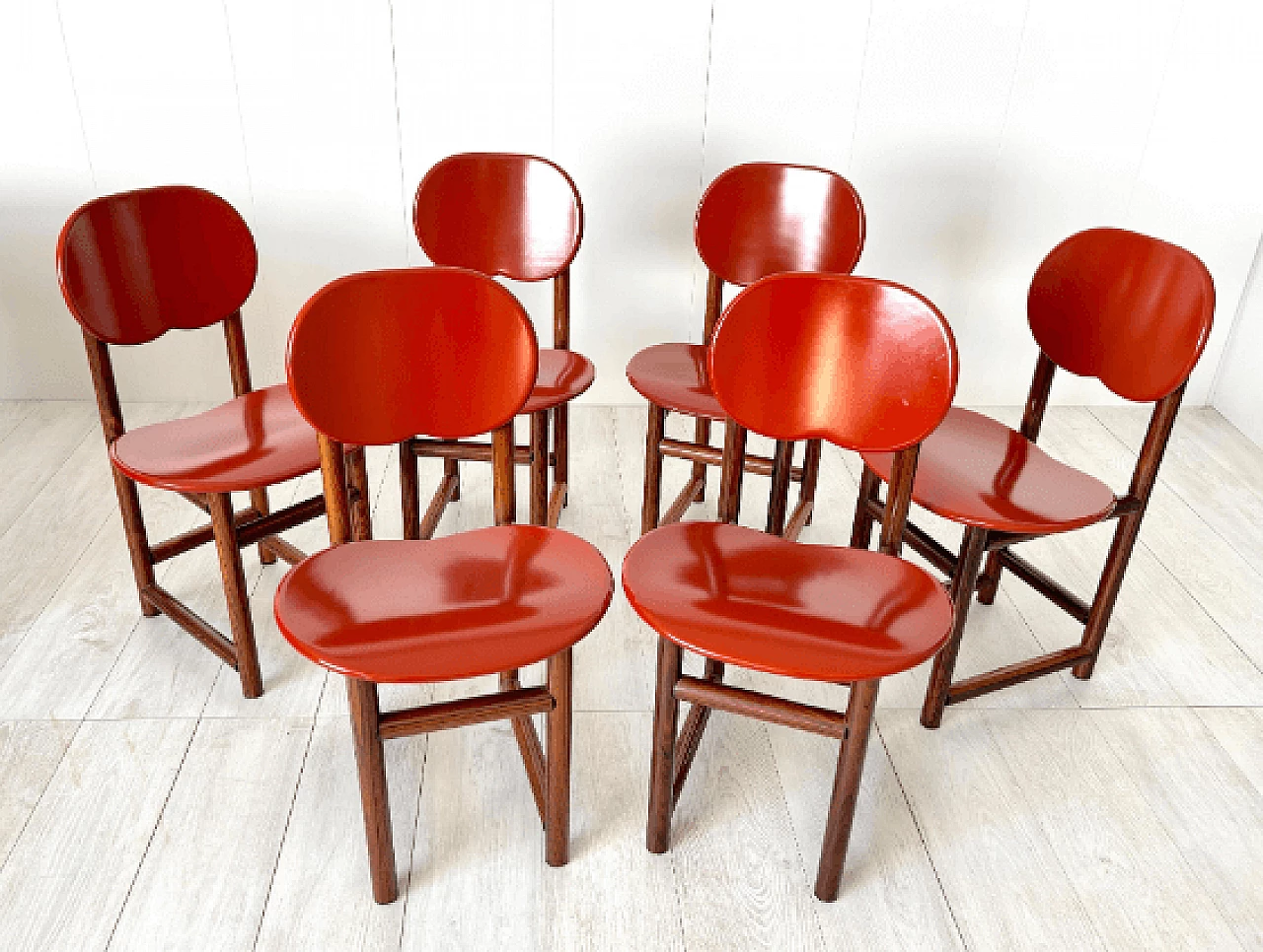 6 New Harmony chairs by Afra and Tobia Scarpa for Maxalto, 1970s 8