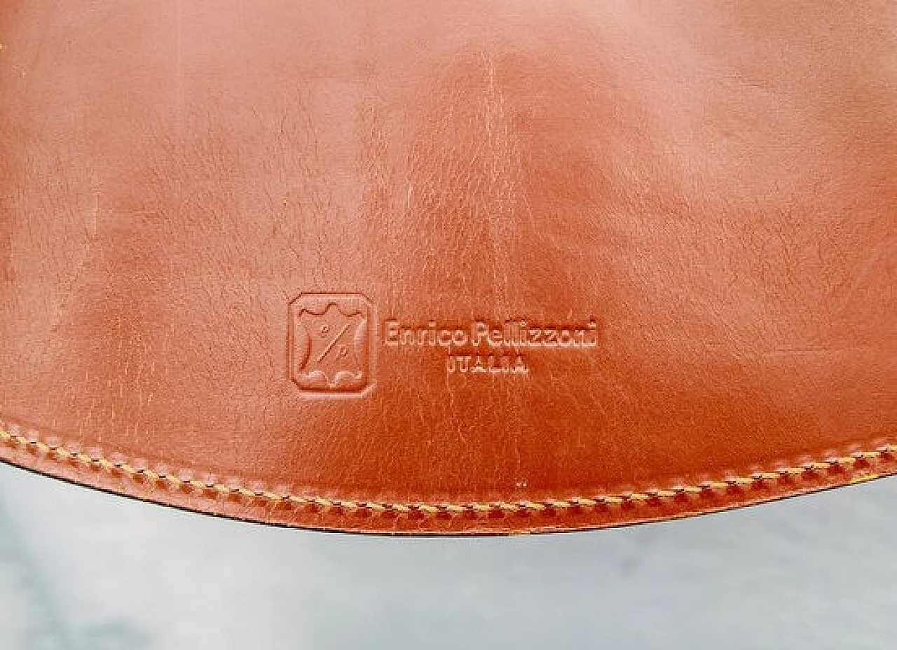 4 Sedie in pelle di Enrico Pellizzoni, anni '70 6