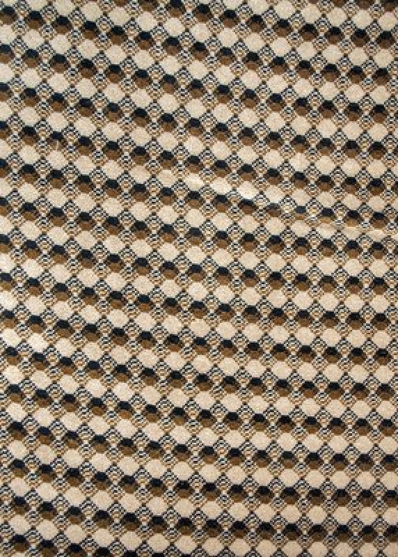 Brass and fabric sofa and pair of armchairs, 1960s 3