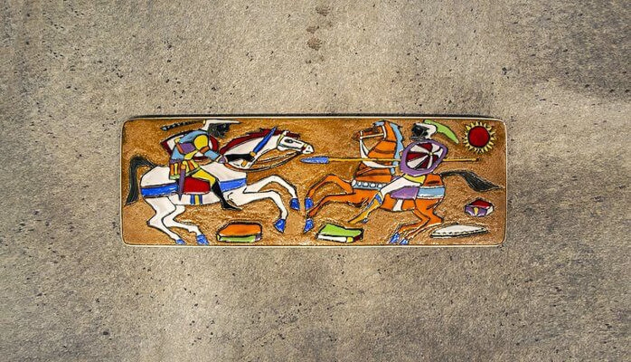 Bruno Ugo per Hugo R.S.M., bassorilievo in ceramica, anni '60 1