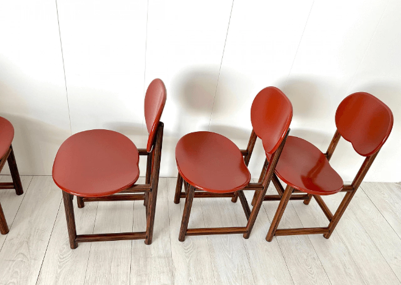 6 New Harmony chairs by Afra and Tobia Scarpa for Maxalto, 1970s 14