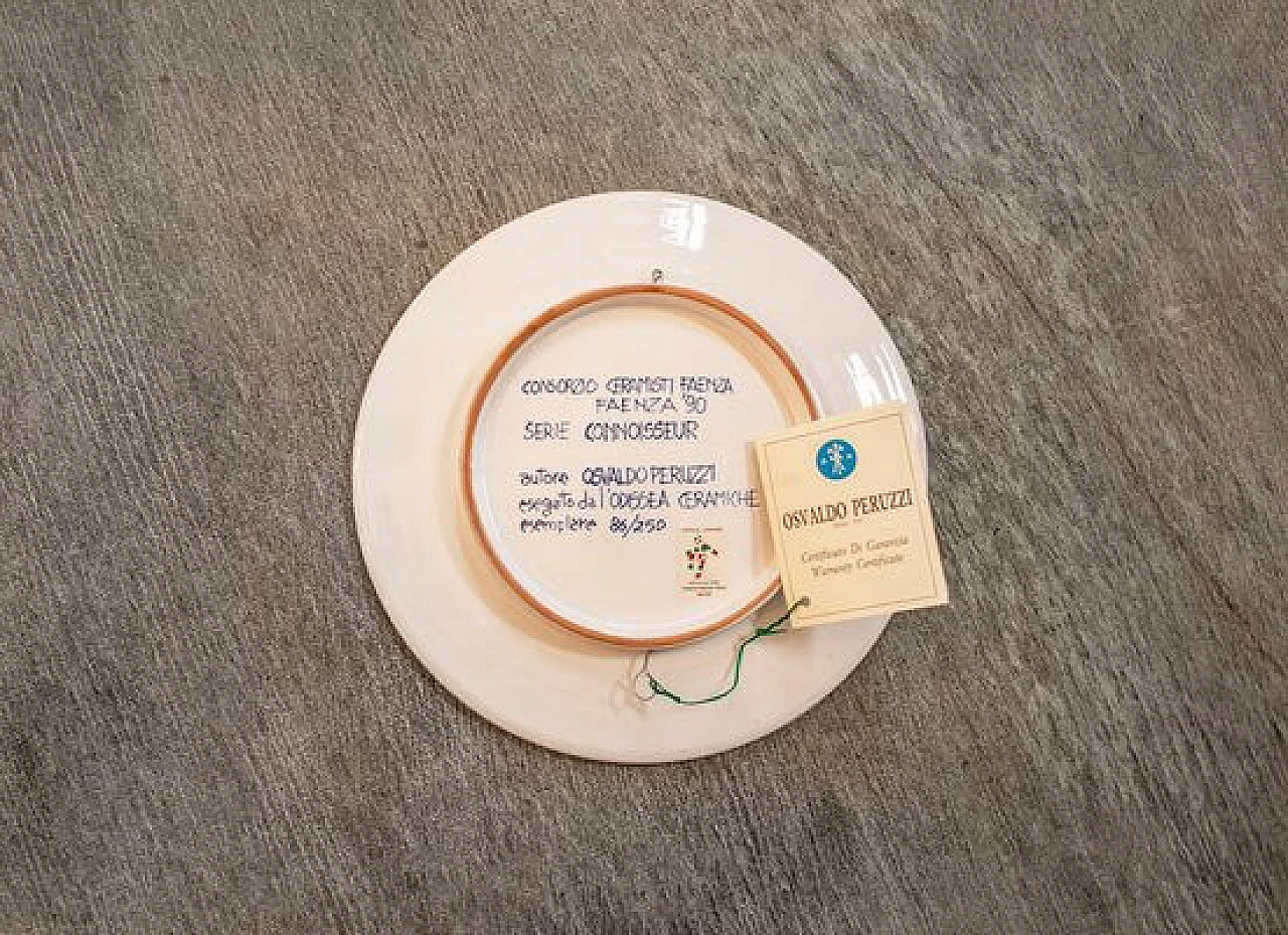5 Piatti Connoisseur di Consorzio Ceramisti Faenza, anni '90 12