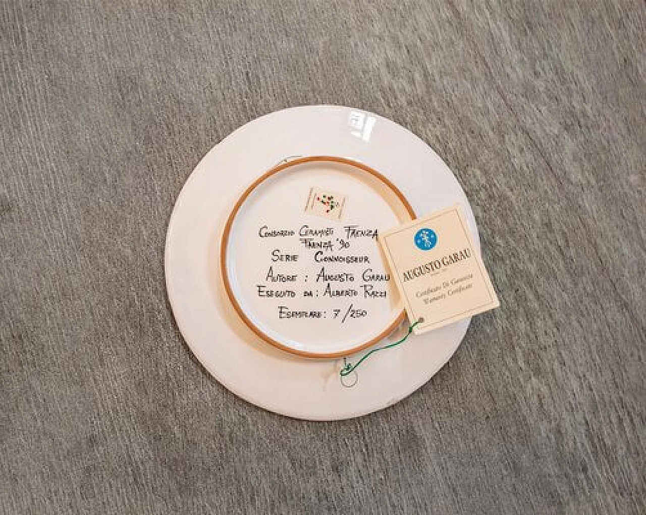 5 Piatti Connoisseur di Consorzio Ceramisti Faenza, anni '90 19