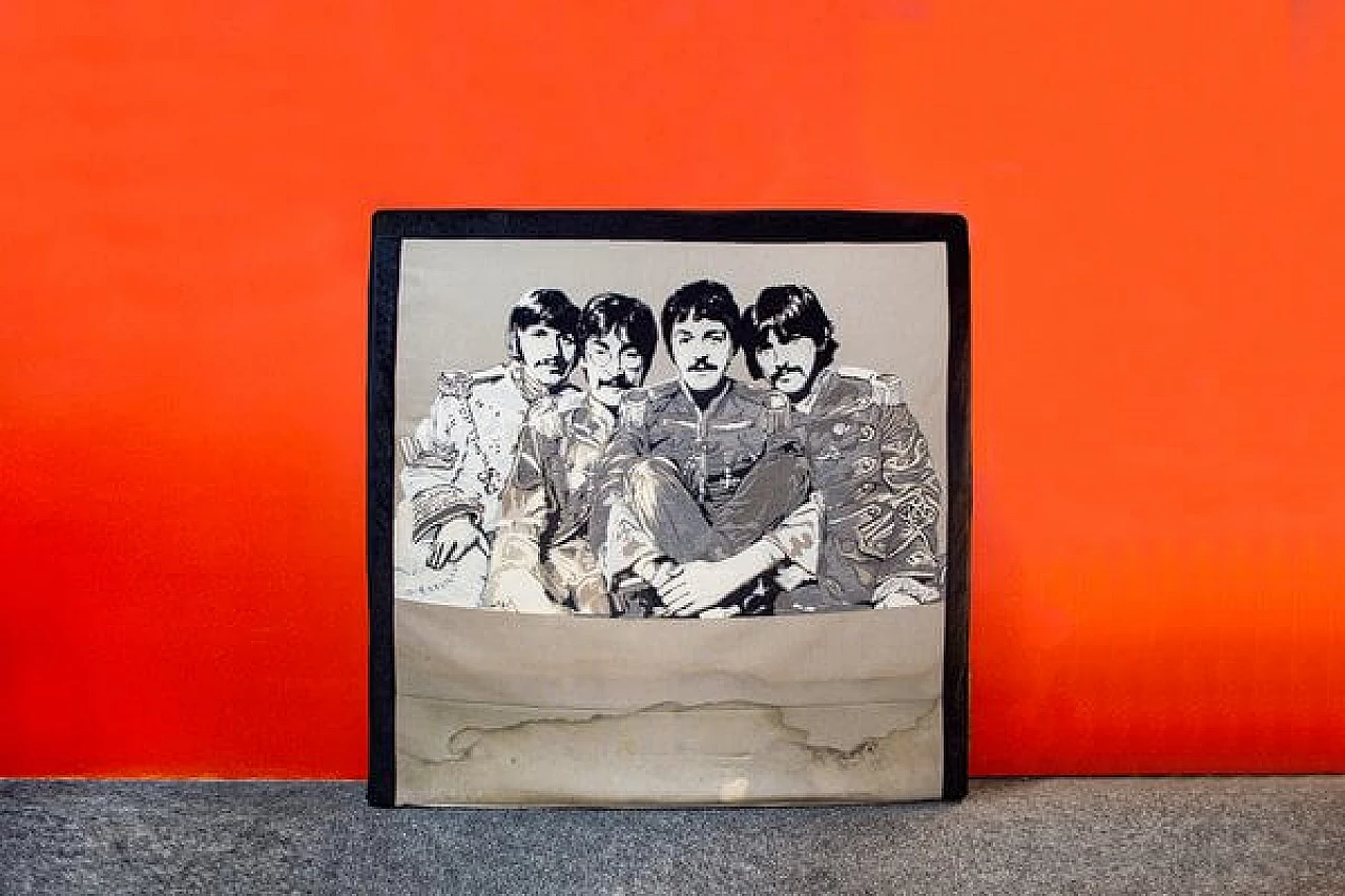 Embroidered headboard with The Beatles, 1980s 1