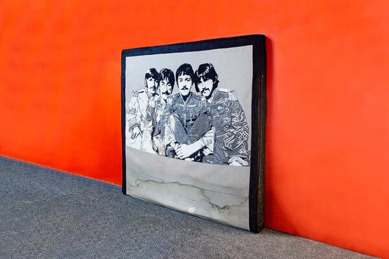 Embroidered headboard with The Beatles, 1980s 2